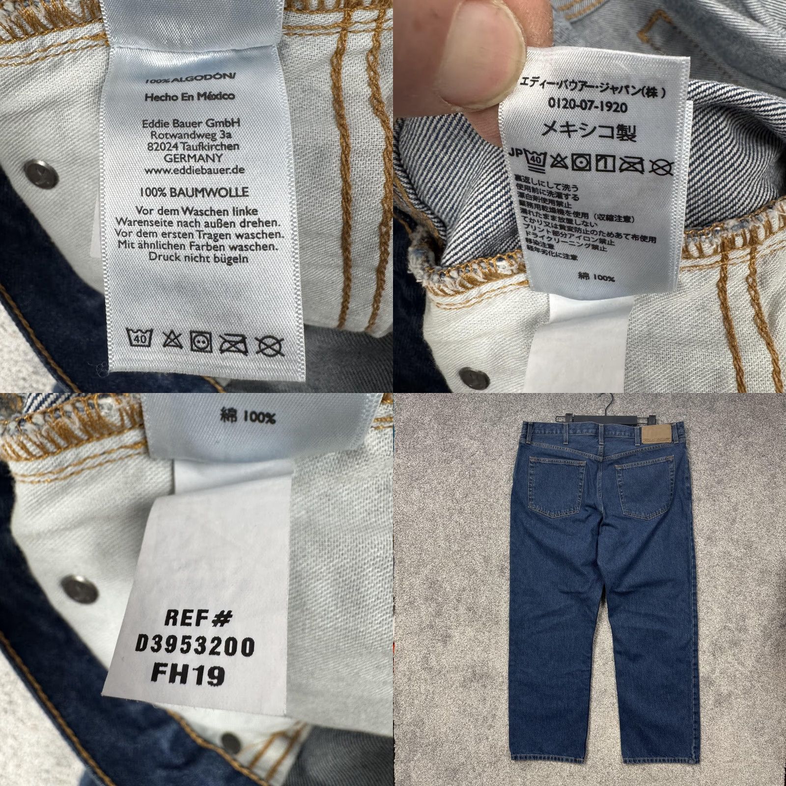 Eddie Bauer Eddie Bauer Jeans Mens 37x28.5 Relaxed Fit Straight Blue Denim Classic Casual Jeans Size US 36 / EU 52 - 9 Thumbnail