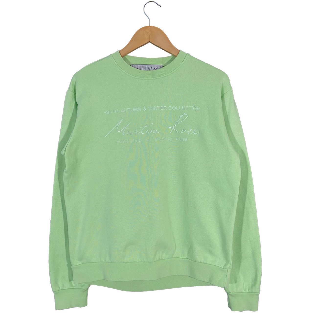 Martine Rose Martine Rose SS19 Embroidered Logo Crewneck Pistachio Size US XS / EU 42 / 0 - 1 Thumbnail