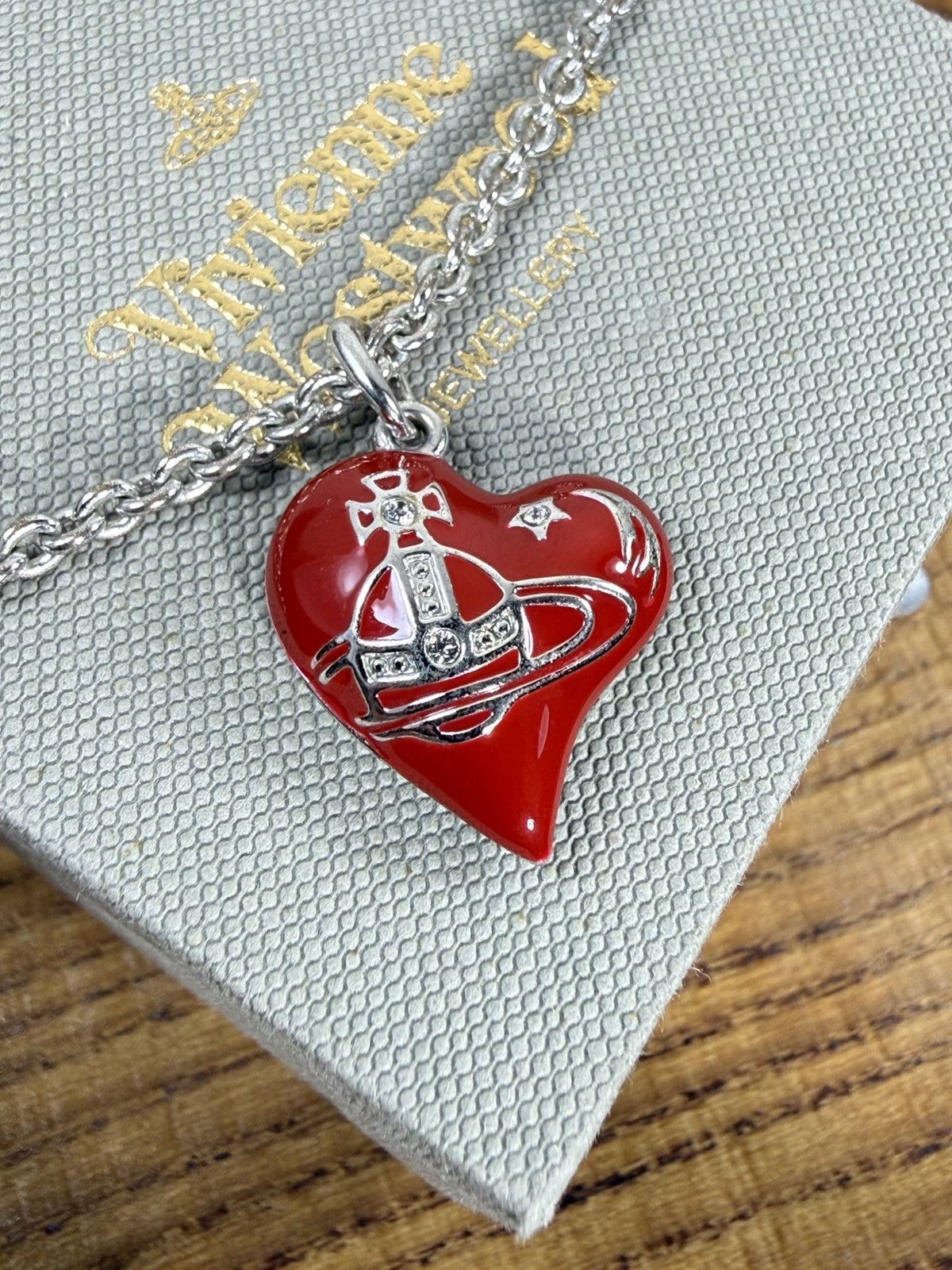 Vivienne Westwood Vivienne Westwood Enamel Heart Pendant Necklace In Red Size ONE SIZE - 5 Thumbnail
