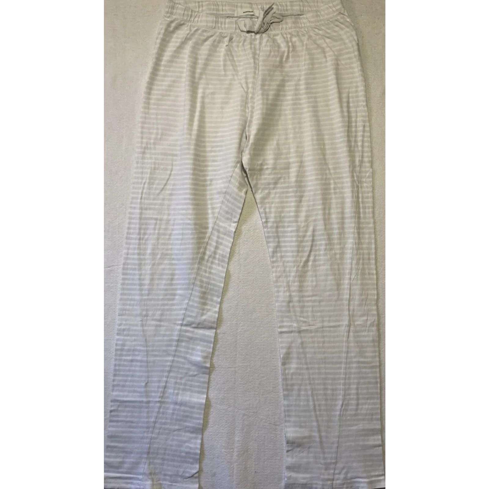 Vintage Womens Secret Pajama Pants drawstring, pattern Stripped, Size 15, Blue White, Women, Regular, 28-22, Shirt? Size 36" / US 14 / IT 50 - 2 Thumbnail