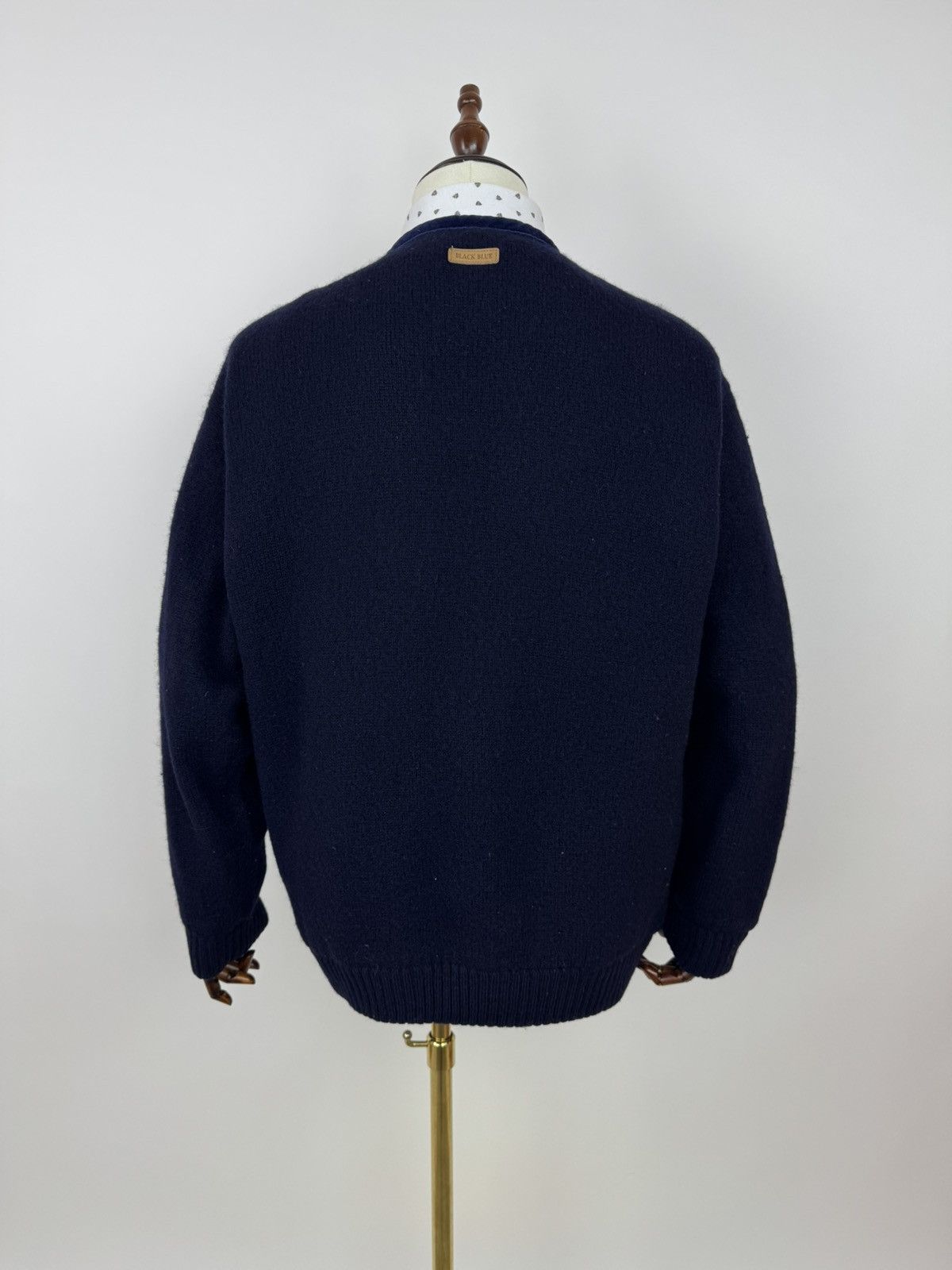 Other Vintage Black Blue Casual wear wool cardigan sailor style Size US XL / EU 56 / 4 - 5 Thumbnail