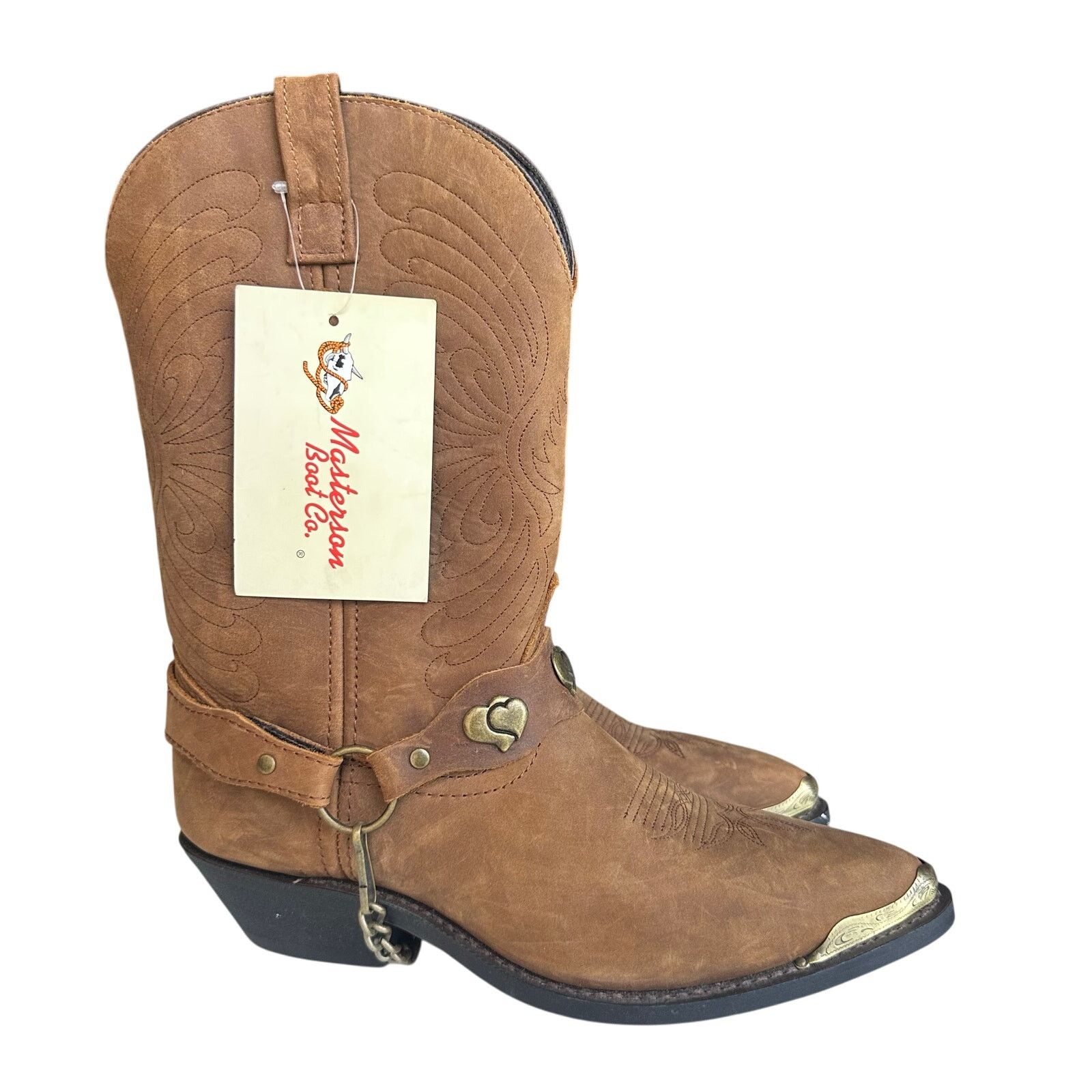 Other NWT Masterson Women's J Toe Western Cowboy Boot With Chain Size US 10 / IT 40 - 1 Thumbnail