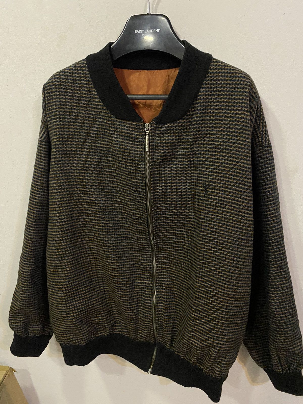 Yves Saint Laurent 90s YSL Bomber Soft Brown Jacket Size US M / EU 48-50 / 2 - 13 Thumbnail