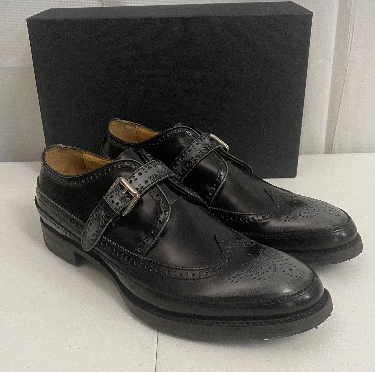 Dsquared2 Dsquared2 🇮🇹 Black Leather Monkstrap Mudguard Brogue 11 NEW Size US 11 / EU 44 - 16 Thumbnail