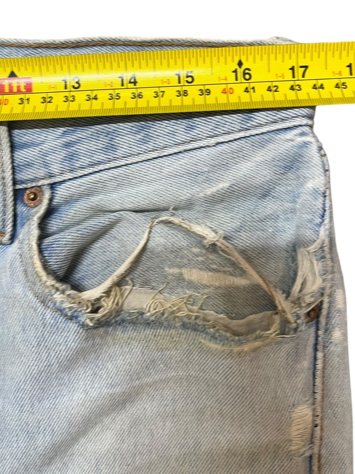 Levi's Vintage Clothing Vintage Levi’s 501 Faded Ripped Distressed Denim Size US 33 - 6 Thumbnail