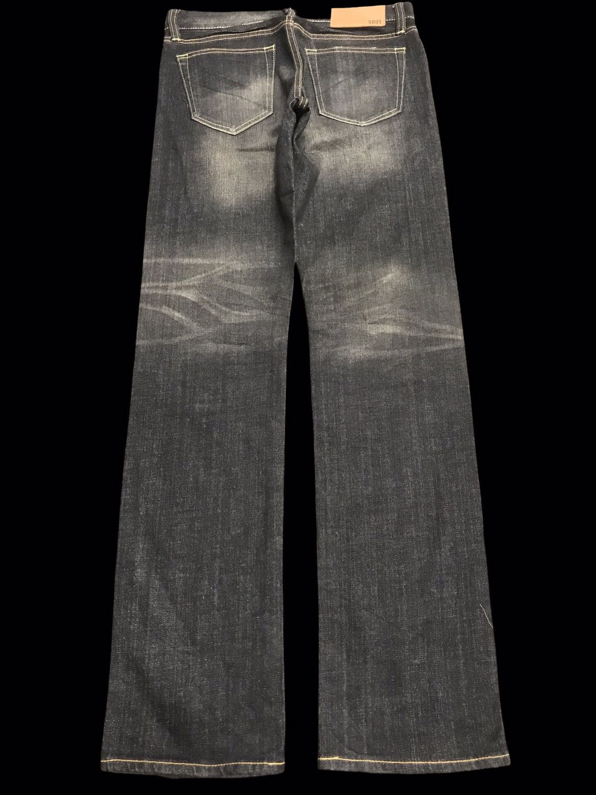 Japanese Brand 💥90s Style💥uniqlo Black Stone Wash Stylish Fades Denim F60 Size US 31 - 9 Thumbnail