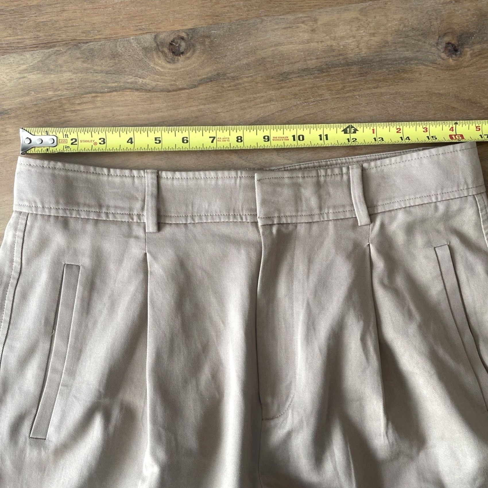 Everlane Everlane Pleated Wide-Leg Chino Pants Women 12S Beige Wide-Leg City Preppy Modern Career Womens Size 34" / US 12 / IT 48 - 5 Thumbnail