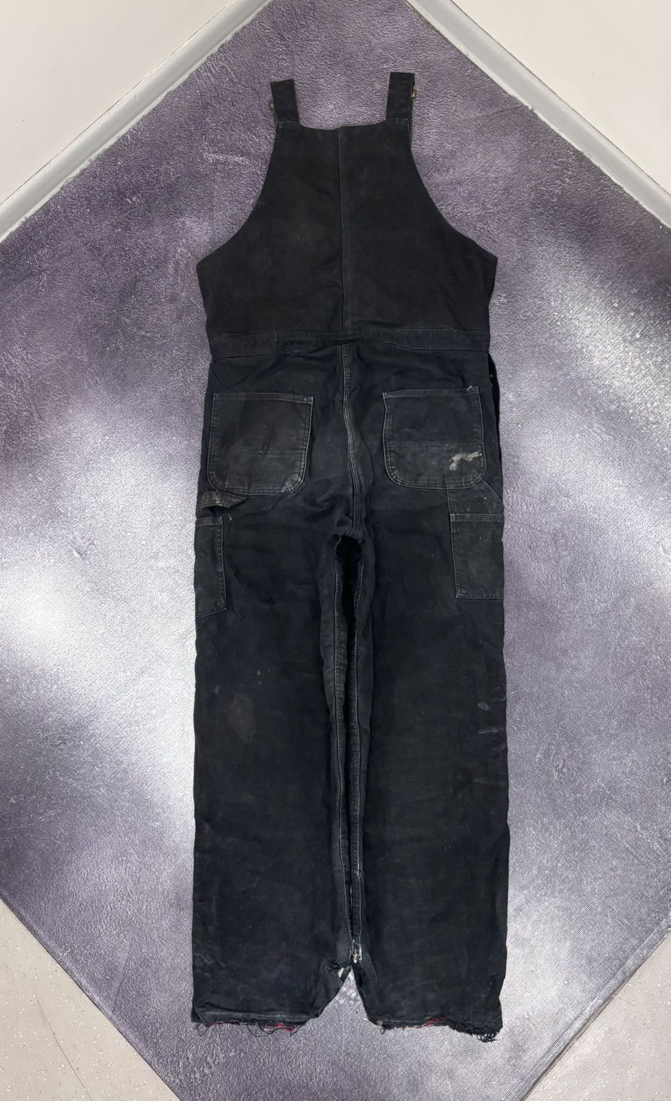 Carhartt Vintage Carhartt Bib Overalls Quilted Lined R04 BLK Canvas Size US 38 / EU 54 - 2 Thumbnail