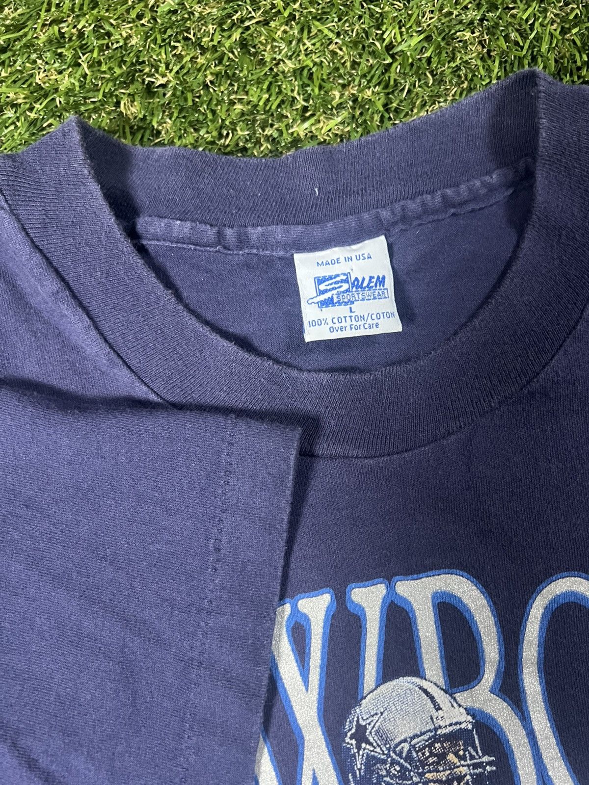 Salem Sportswear Vintage 90s Faded Dallas Cowboys Troy Aikman Superbowl Tee Size US L / EU 52-54 / 3 - 2 Thumbnail