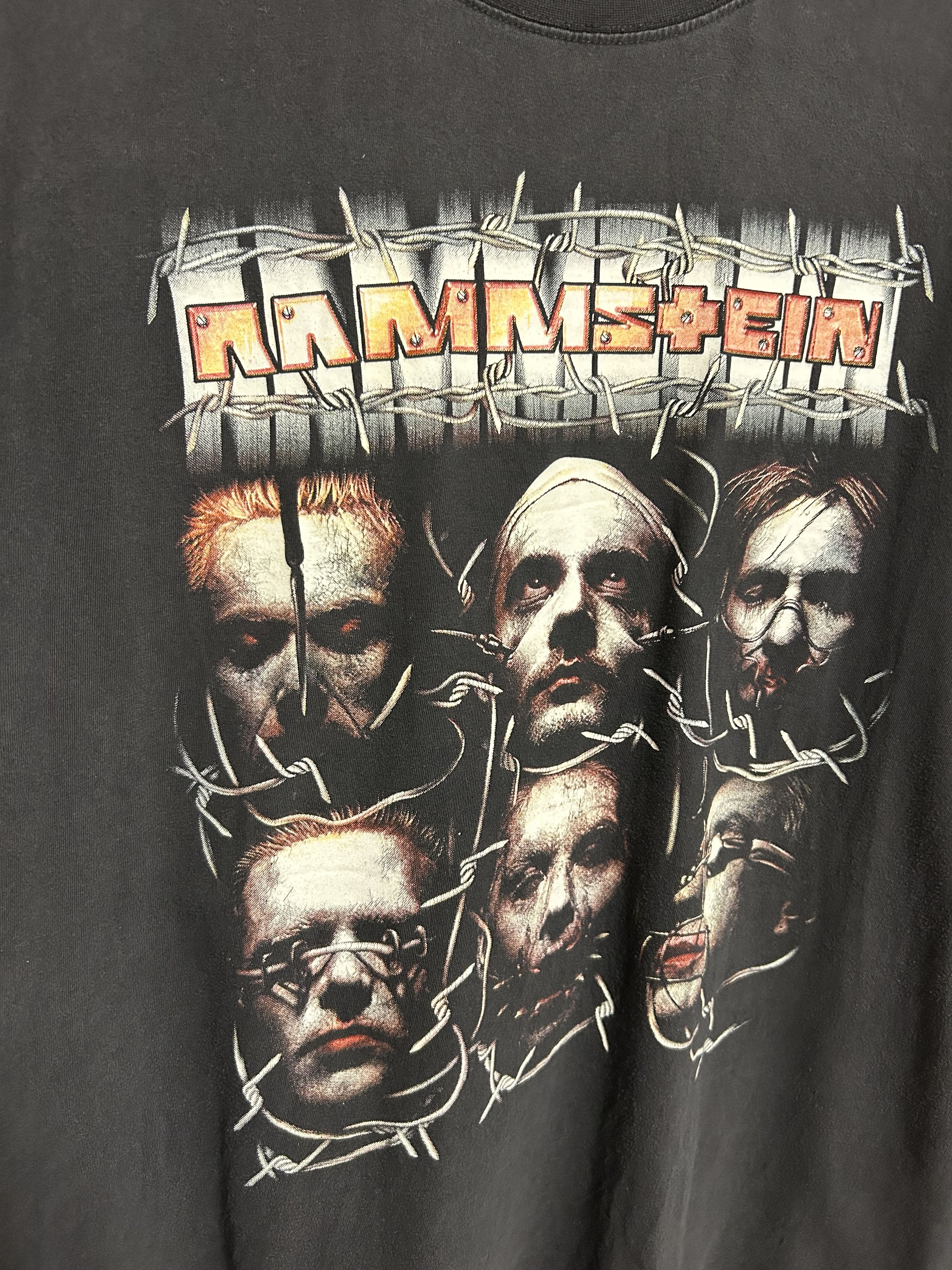 Band Tees × Vintage Vintage 90s Rammstein Rock band T-shirt Size US XL / EU 56 / 4 - 3 Thumbnail