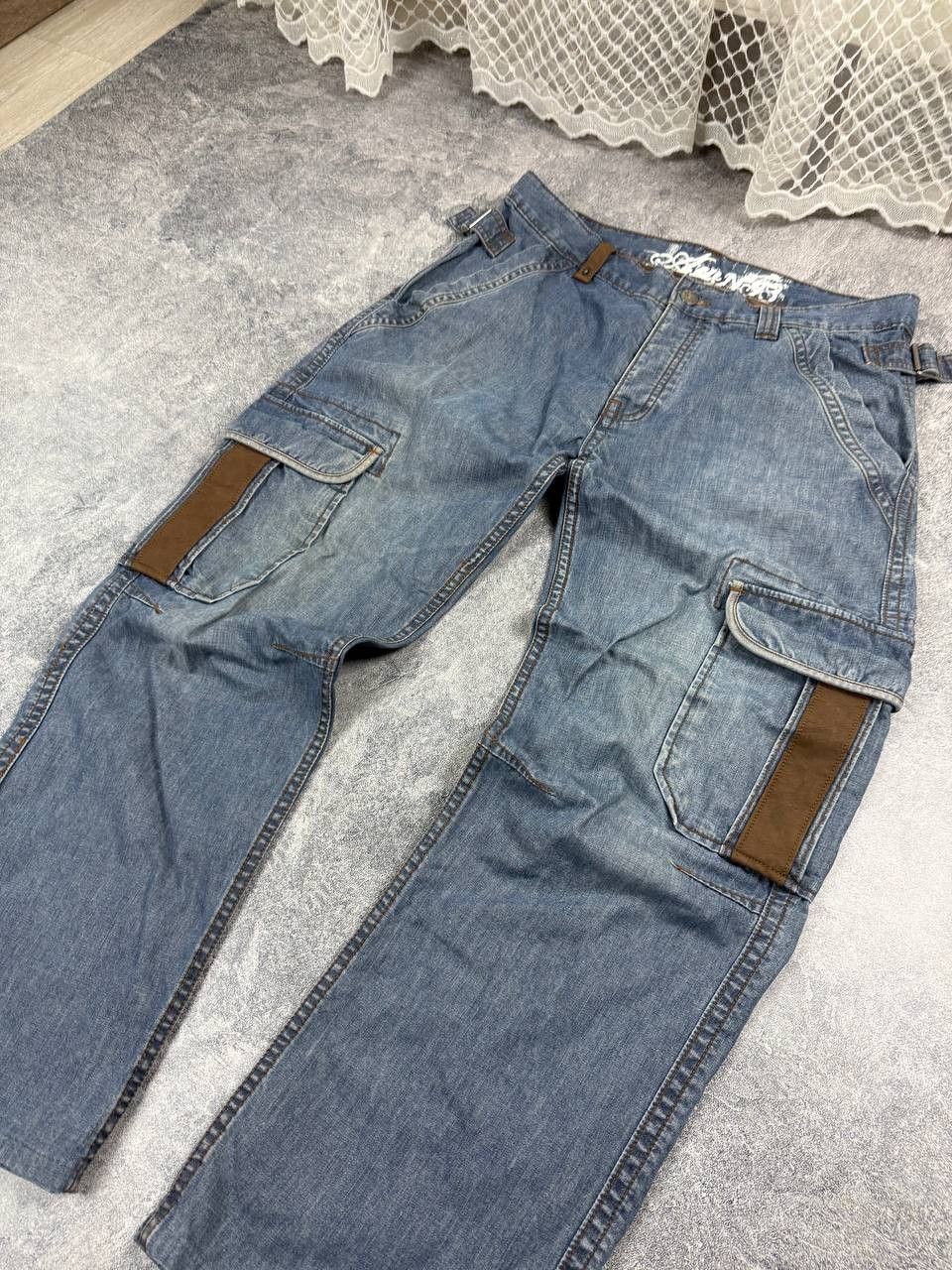 Japanese Brand Jeans Dirty Pants faded crash denim thrashed y2k distressed Size US 34 / EU 50 - 5 Thumbnail