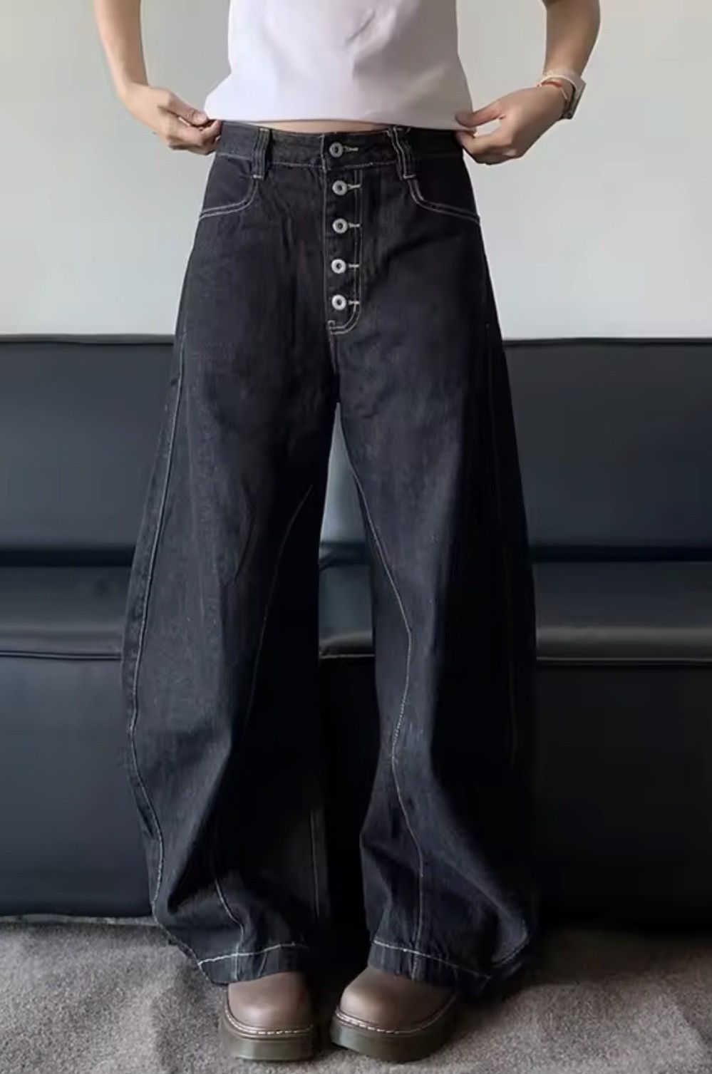Jean Hamasaki x azawa Baggy Wide Leg Jeans Size US 28 / EU 44 - 1 Thumbnail