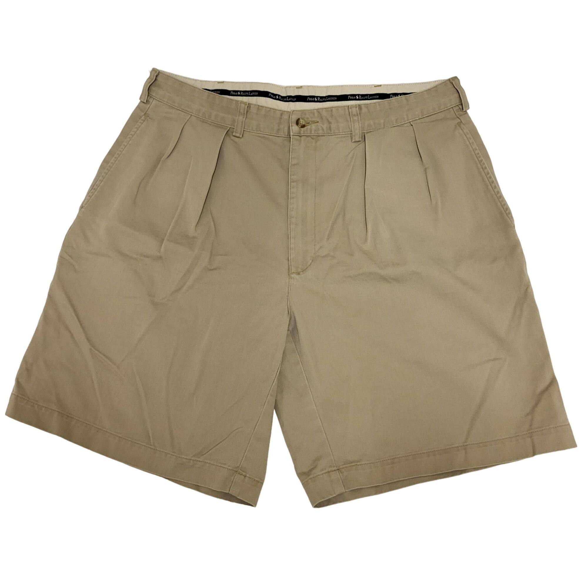 Ralph Lauren POLO by Ralph Lauren TYLER SHORT Two-pleat chino shorts, short pants, men's size W36 cotton Khaki type Vintage Second Hand