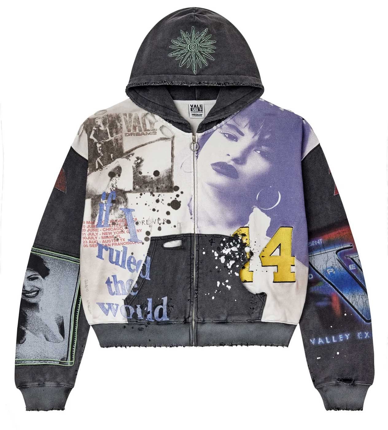 Forever Noise Zip Up Hoodie Black