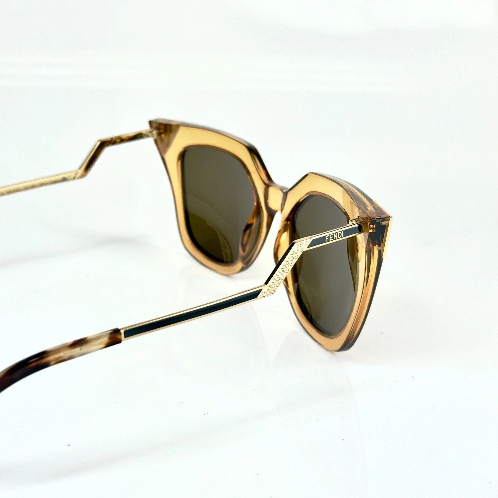 FENDI FF0060 0060 IRIDIA Champagne Mirror Sunglasses
