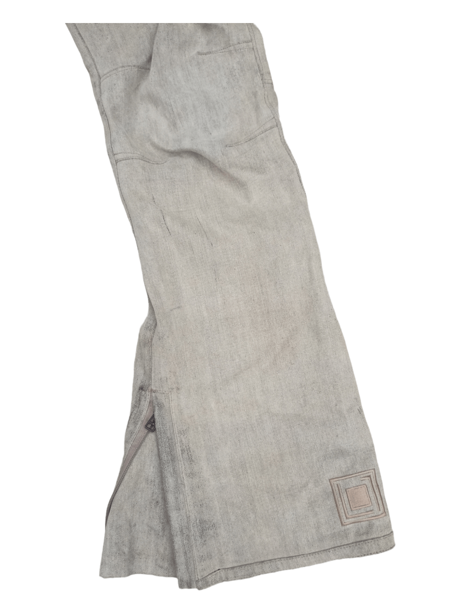 Japanese Brand L1 Premium Outerwear Mud Wash Zipper Leg Flared Pants Size US 32 / EU 48 - 16 Thumbnail