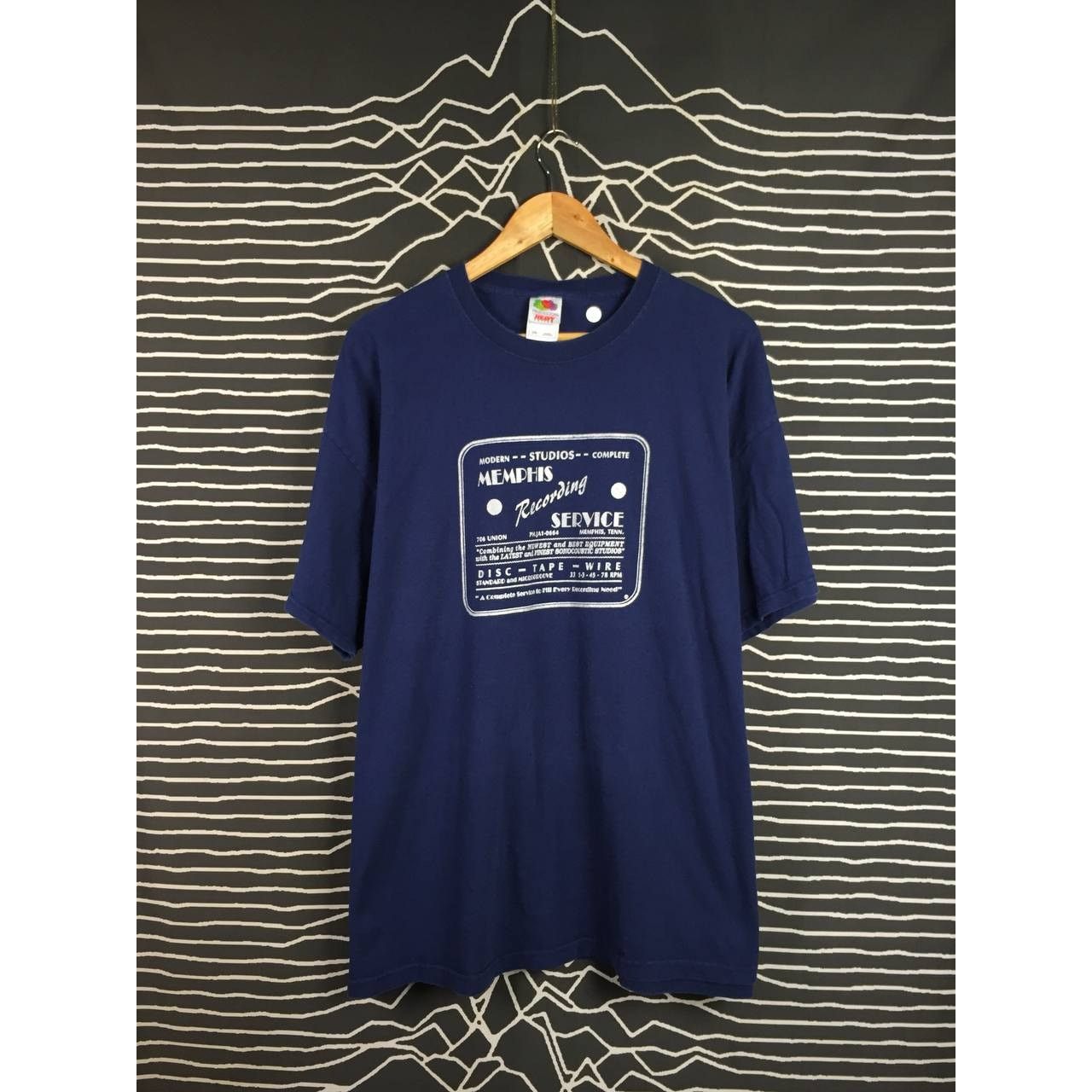 Fruit Of The Loom Vtg Y2K Memphis Recording Service Modern Studios Tee Size US XXL / EU 58 / 5 - 2 Thumbnail