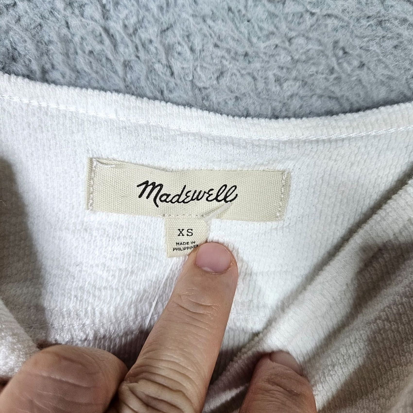 Madewell Madewell Tank Cropped Cotton Blend White XS Sleeveless V-Neck Shirt Womens Size XS New Size XS / US 0-2 / IT 36-38 - 3 Thumbnail