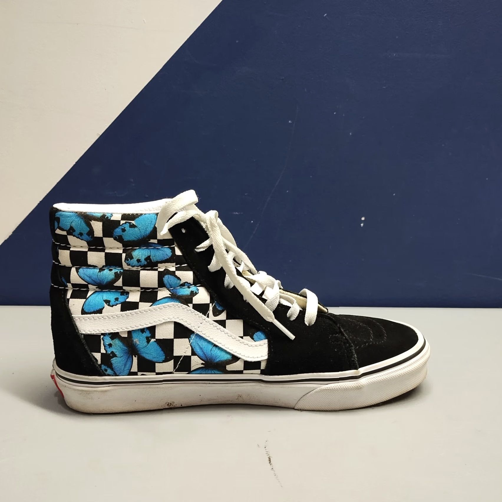 Vans Vans High Top Athletic Sneakers Unisex Size 8.5 Multi Butterfly Printed Round Toe Mens Size US M / EU 48-50 / 2 - 7 Thumbnail