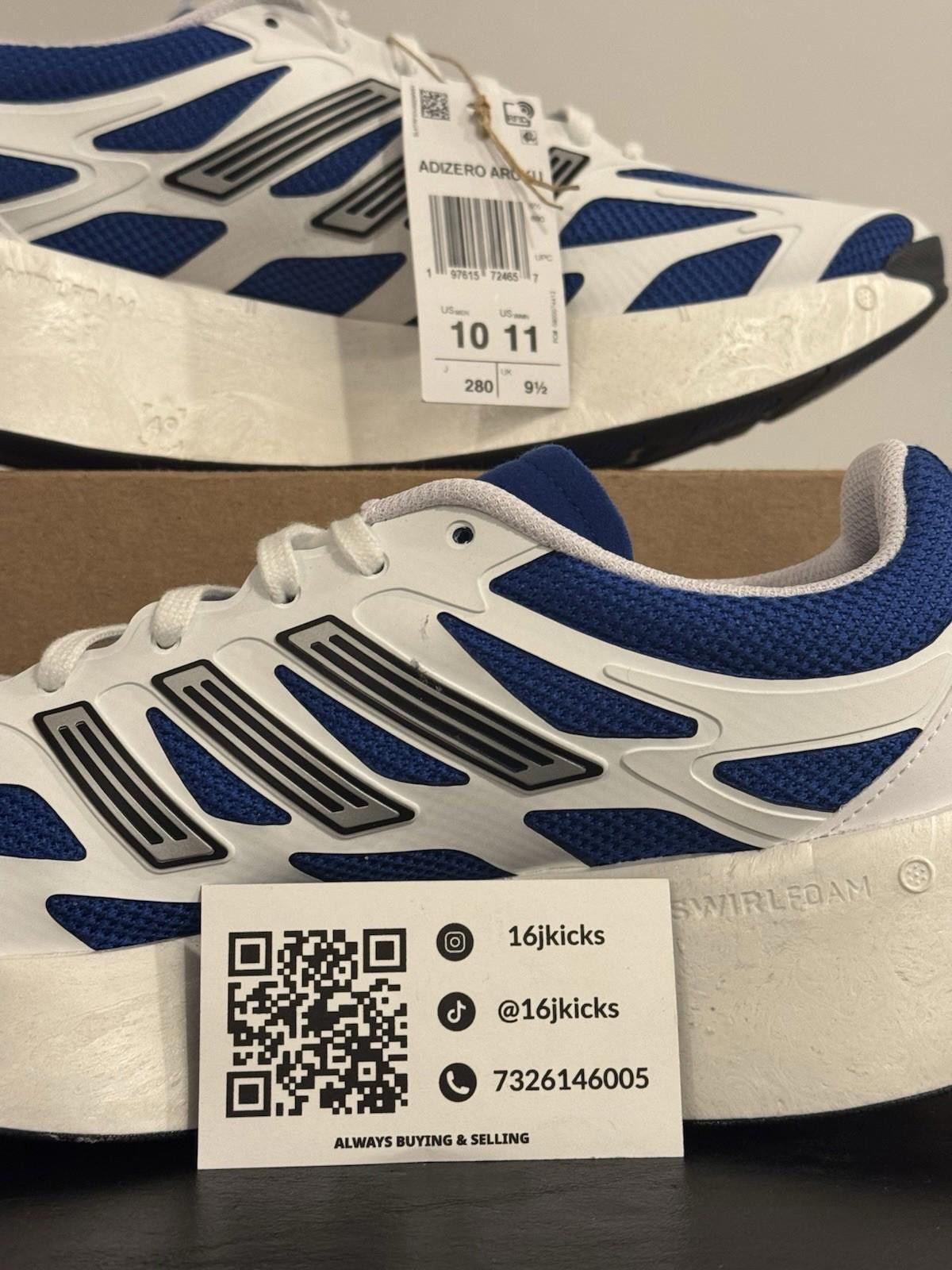 Adidas Size 10 - Adidas Adizero Aruku Collegiate Royal Size US 10 / EU 43 - 2 Thumbnail