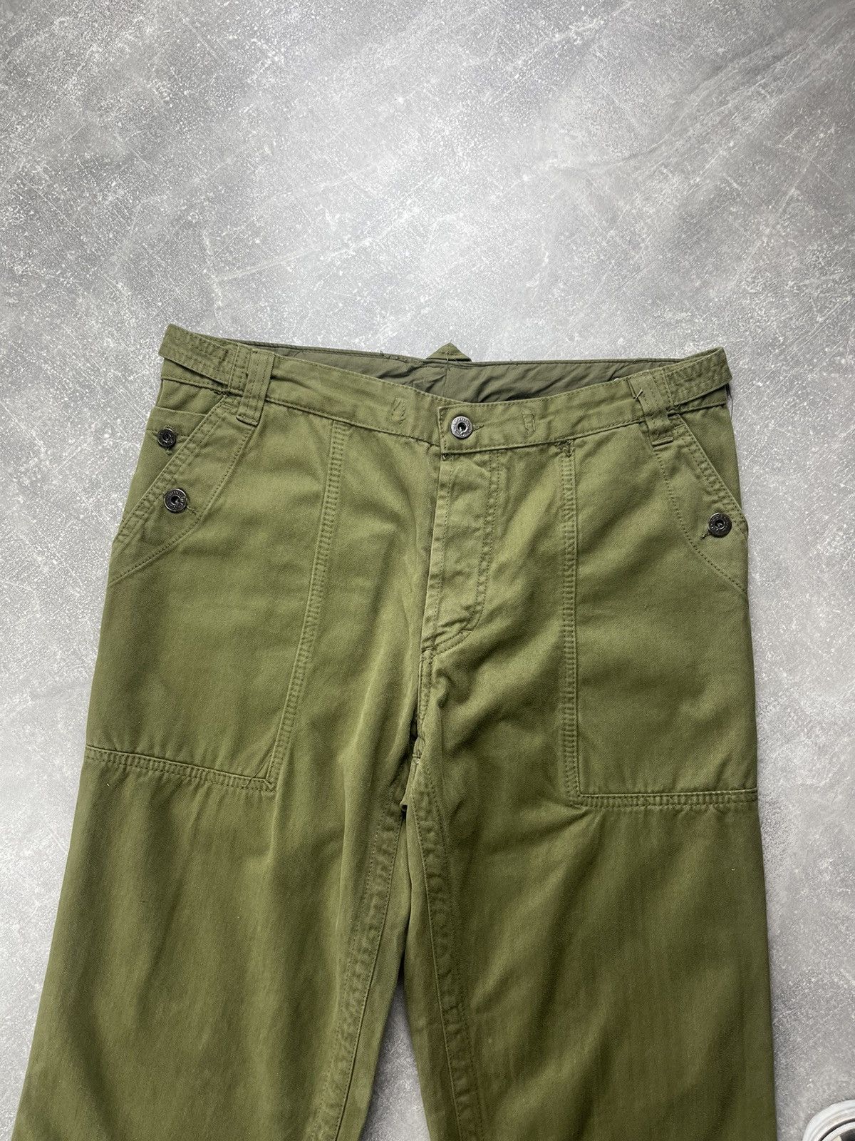 Dolce & Gabbana Dolce & Gabbana Patriot Utility Cargo Pants Olive Green Size US 33 - 10 Thumbnail