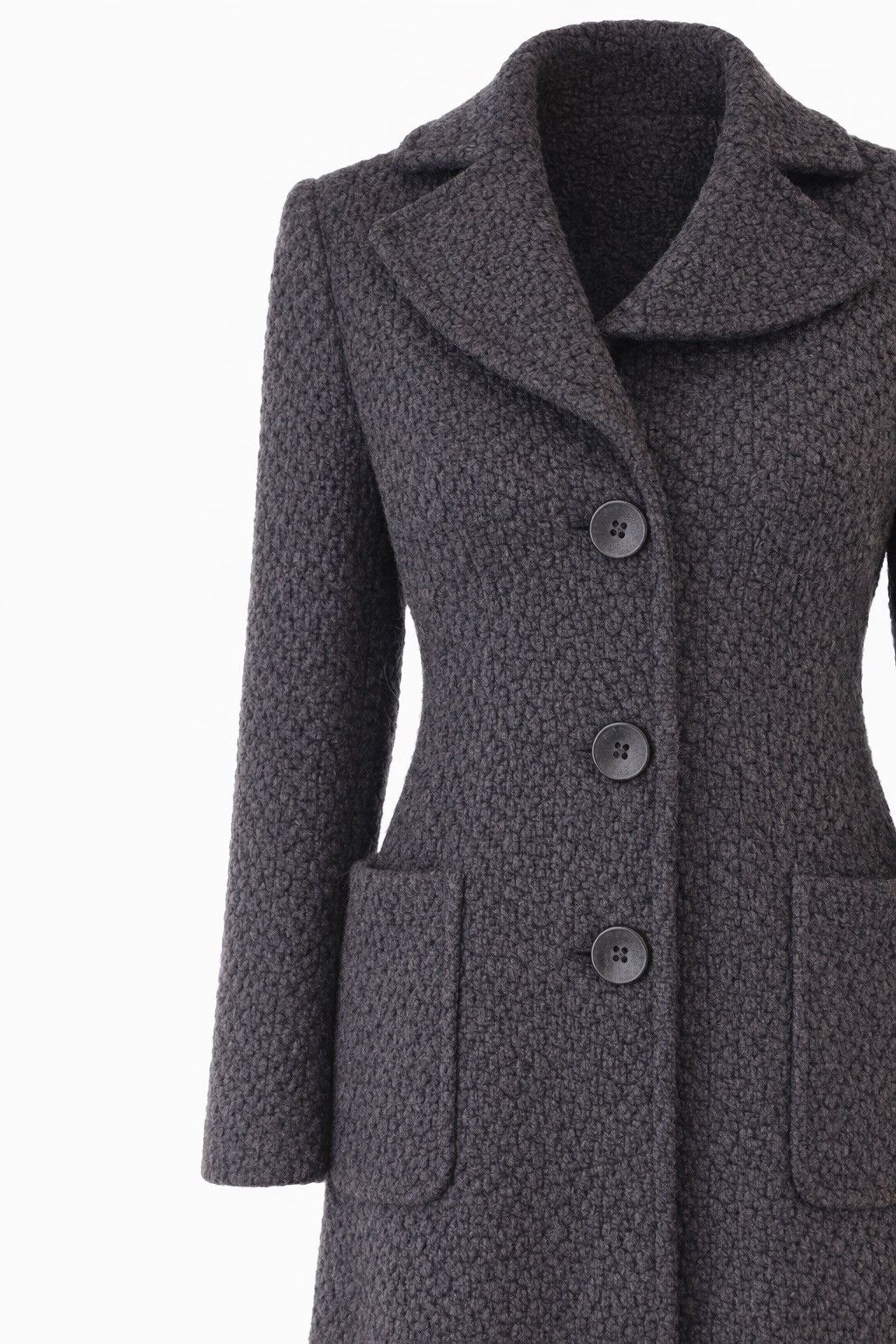 Alberta Ferretti ALBERTA Ferretti Italian Wool Textured Coat Tailored Size M / US 6-8 / IT 42-44 - 4 Thumbnail