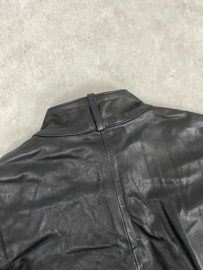 Armani 2000s Armani Hybrid Black & Green Leather Biker Jacket Size US M / EU 48-50 / 2 - 7 Thumbnail