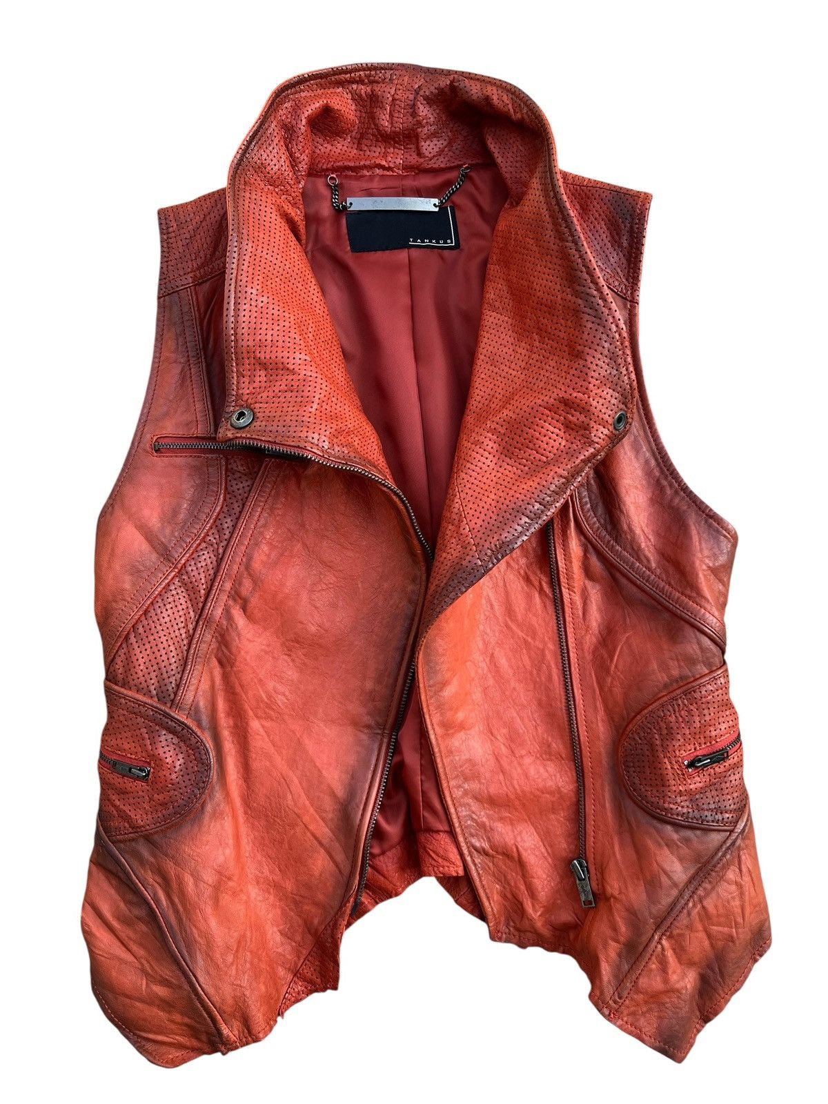 Japanese Brand Tankus Metal Mudmax Gothic Lamb Leather Jacket Size US XS / EU 42 / 0 - 5 Thumbnail