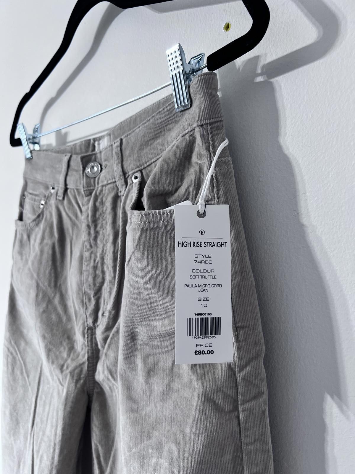 French Connection French Connection Micro Cord Jeans – UK 10 – Soft Truffle Size 28" / US 6 / IT 42 - 3 Thumbnail