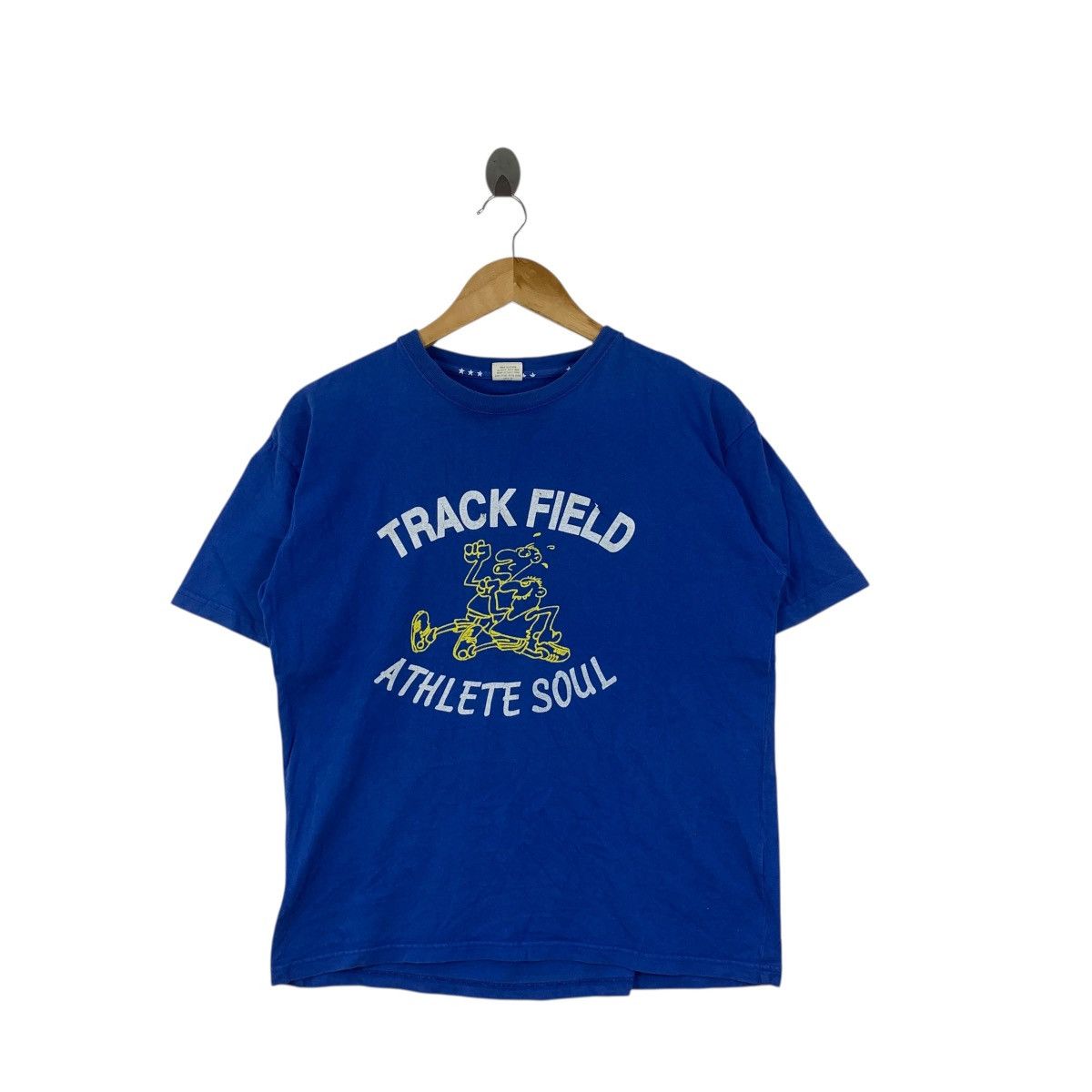 Vintage Vintage TRACK FIELD ATHLETE SOUL Cartoon Tee Shirt Top Size M / US 6-8 / IT 42-44 - 3 Thumbnail