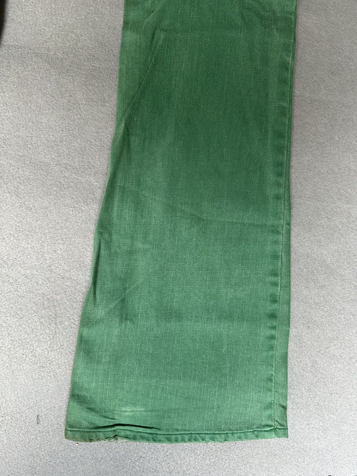 Japanese Brand FLARE Difference Rupert Green Denim Size US 31 - 12 Thumbnail