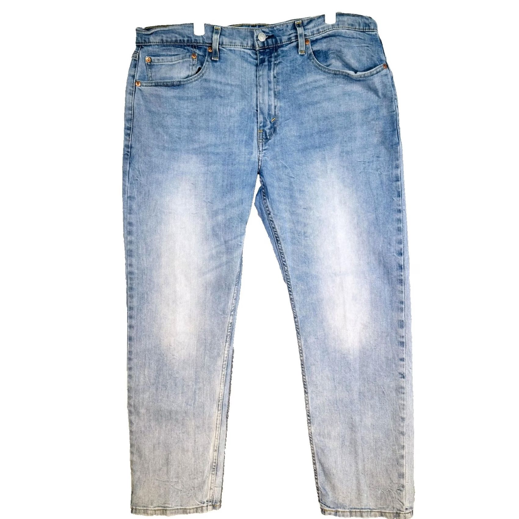 Levi's Levi's Jeans Mens 36x30 Light Wash Straight Denim Zip Fly High Rise 5-Pocket Logo 100% Cotton Regular Blue Size US 36 / EU 52 - 5 Thumbnail