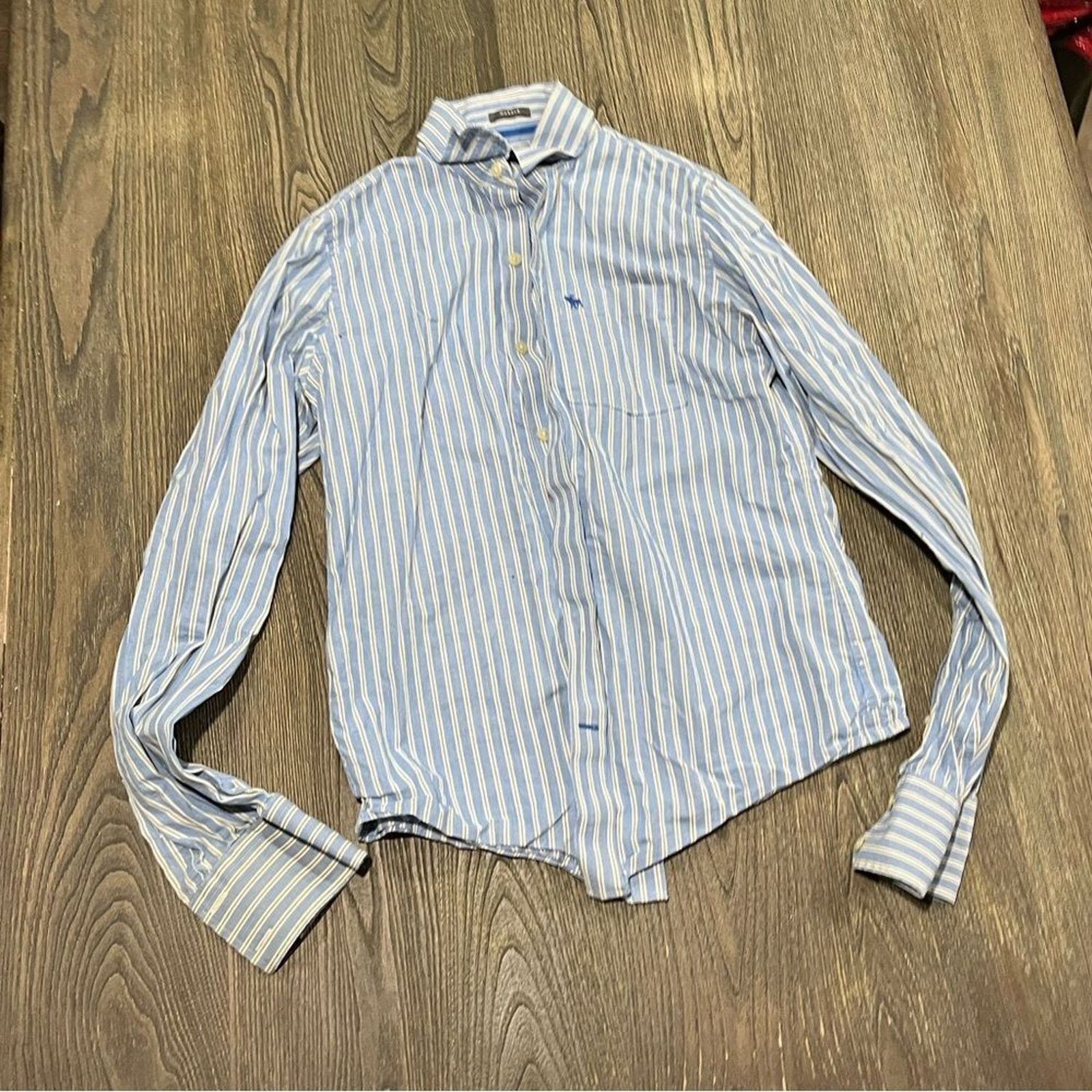 Abercrombie & Fitch Abercrombie & Fitch Muscle Striped Button-Down Shirt Size S Size US S / EU 44-46 / 1 - 1 Thumbnail