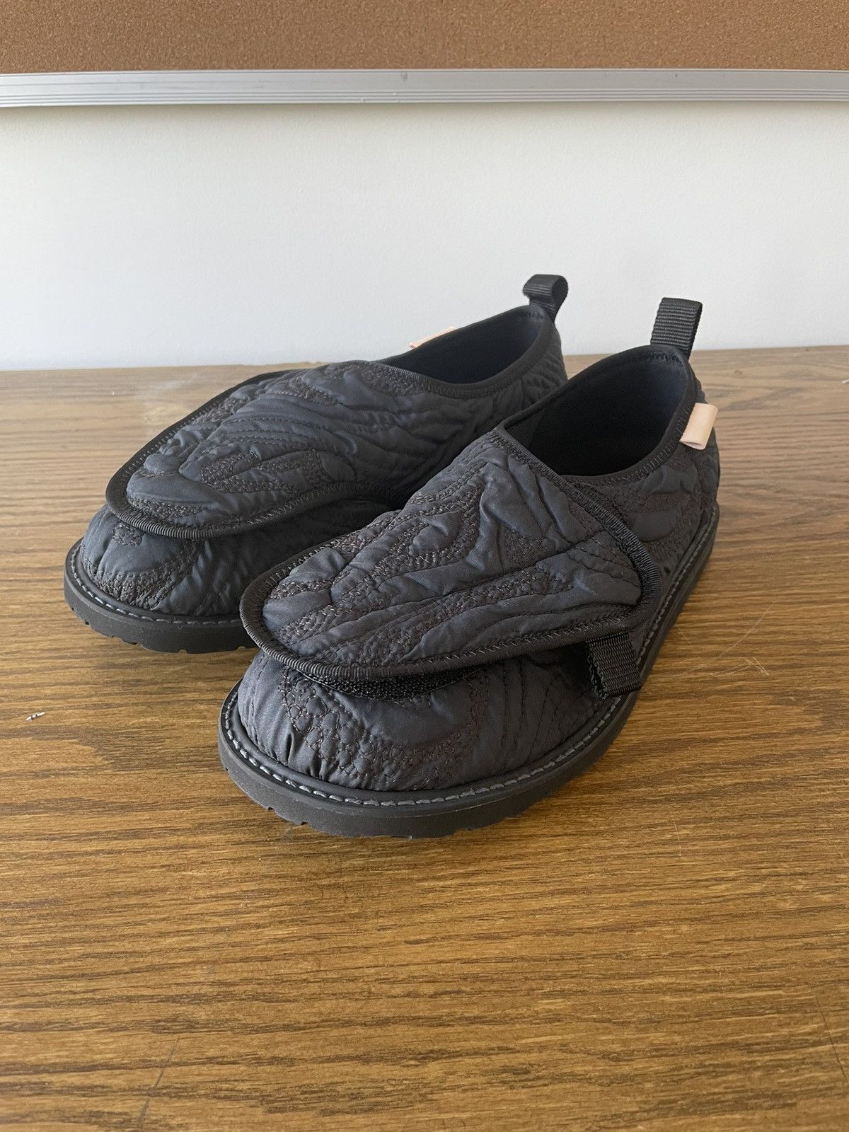 image of Hender Scheme Medi Mocca Quilting Shoes in Black, Men's (Size 11)