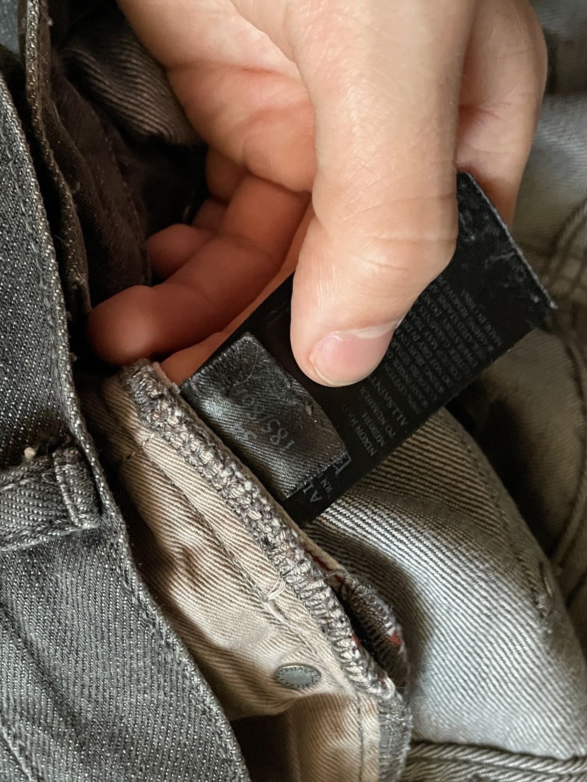 Allsaints × Iggy × Vintage Vintage AllSaints Iggy Slim Fit Grey Jeans Size US 34 / EU 50 - 9 Thumbnail