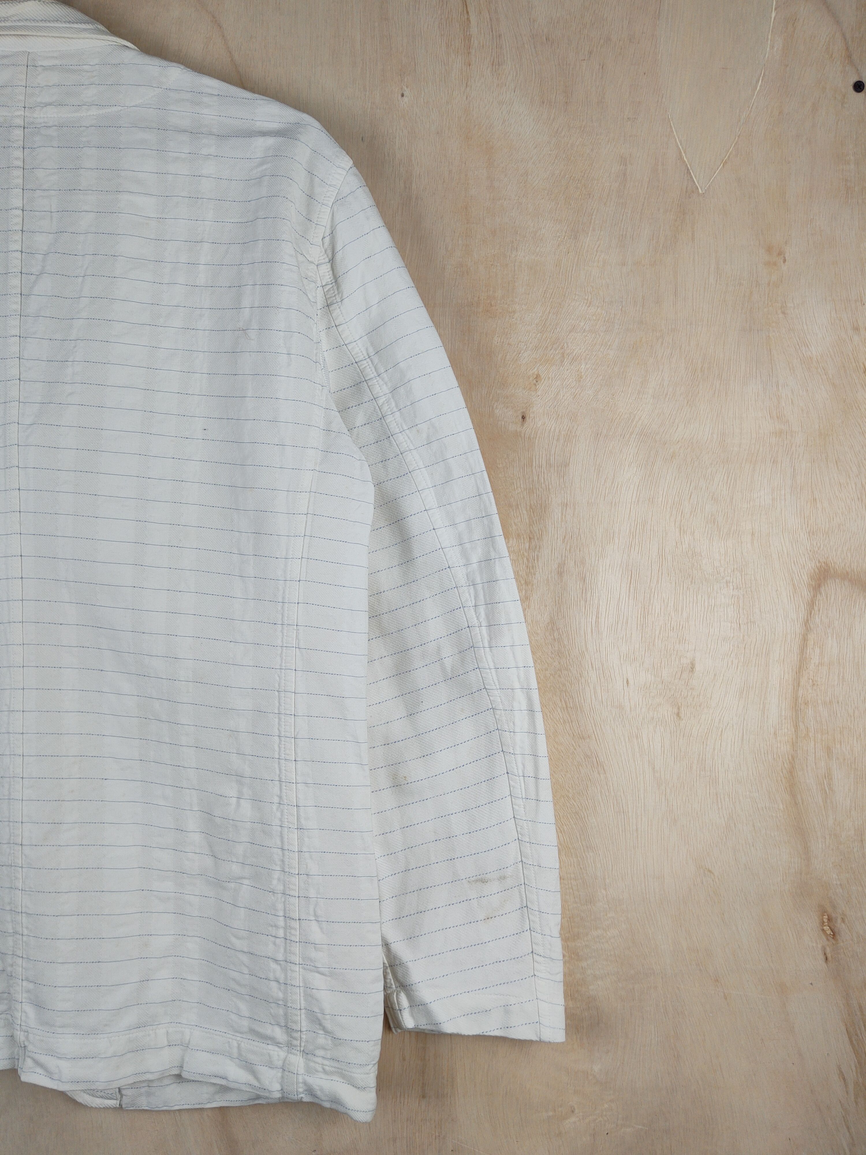 Issey Miyake DL Issey Miyake A-Poc stripe White jacket Blazers #S2492 Size US M / EU 48-50 / 2 - 10 Thumbnail