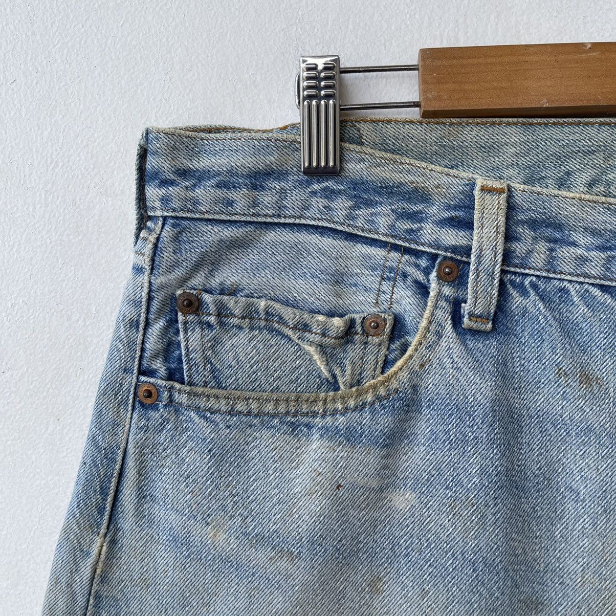 Levi's Thrashed 70s Levi’s 501 Redline Selvedge Denim Shorts Size US 34 / EU 50 - 5 Thumbnail