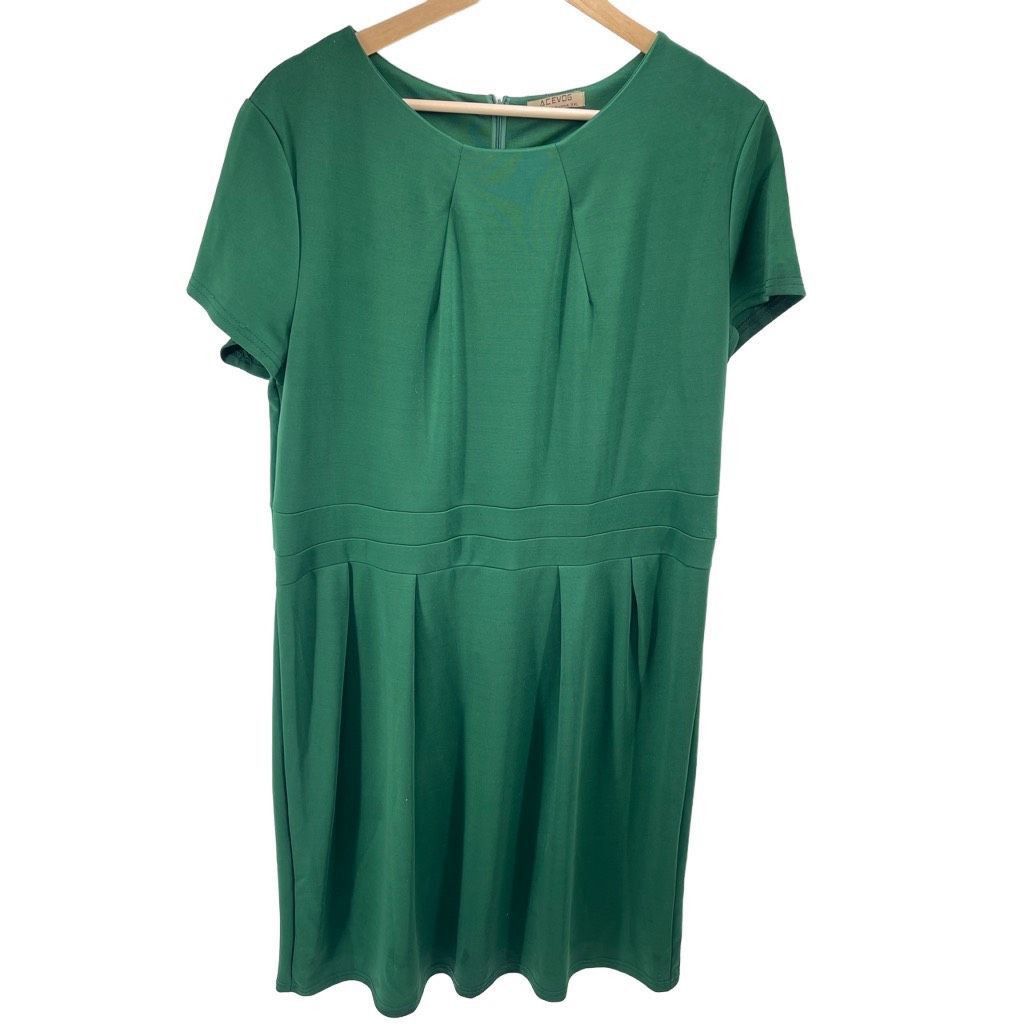 Other Acevog Womens Shift Dress Knee Length Pleated Cotton Stretch Size XXL / US 16-18 / IT 52-54 - 13 Thumbnail