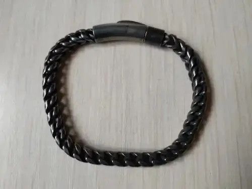 Jewelry × Vintage Black Stainless Steel Mesh Bracelets For Men Size ONE SIZE - 3 Thumbnail