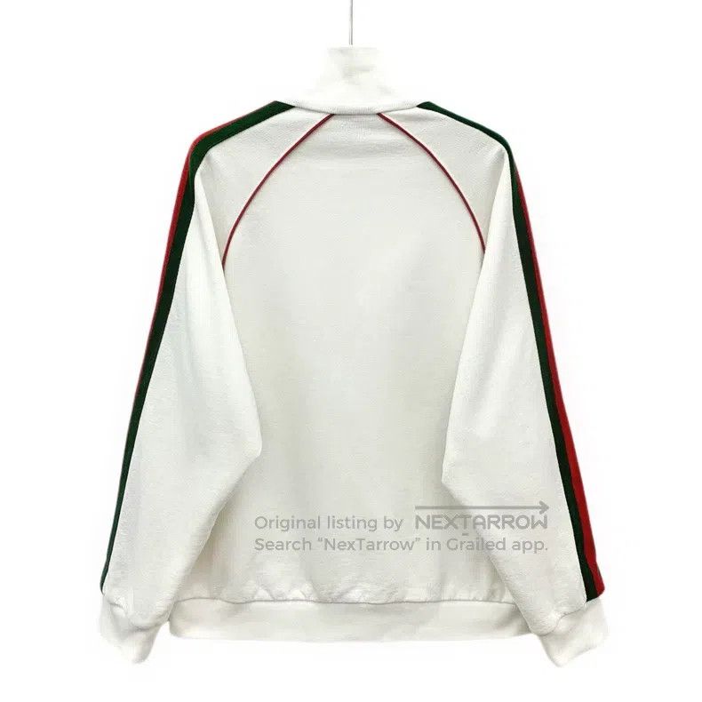 Gucci Gucci White side stripe logo embroidered cotton stand-up c Size XS / US 0-2 / IT 36-38 - 2 Thumbnail