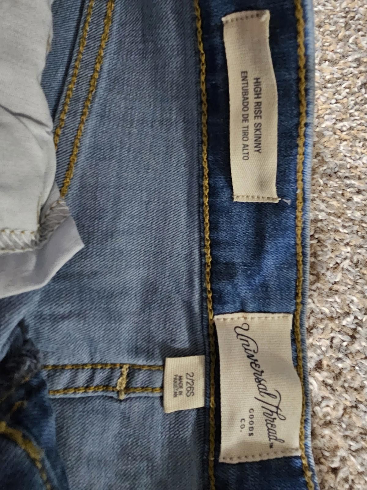 Designer Womens Universal Thread High Rise Skinny Jeans 2 Short Nwt Size 26" / US 2 / IT 38 - 3 Thumbnail