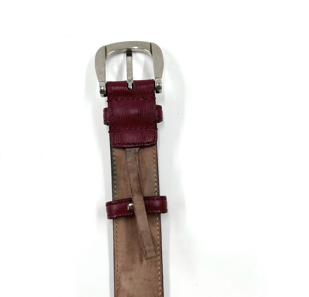 Gucci Gucci/Dark Red Silver Buckle Belt K12 Size ONE SIZE - 4 Thumbnail