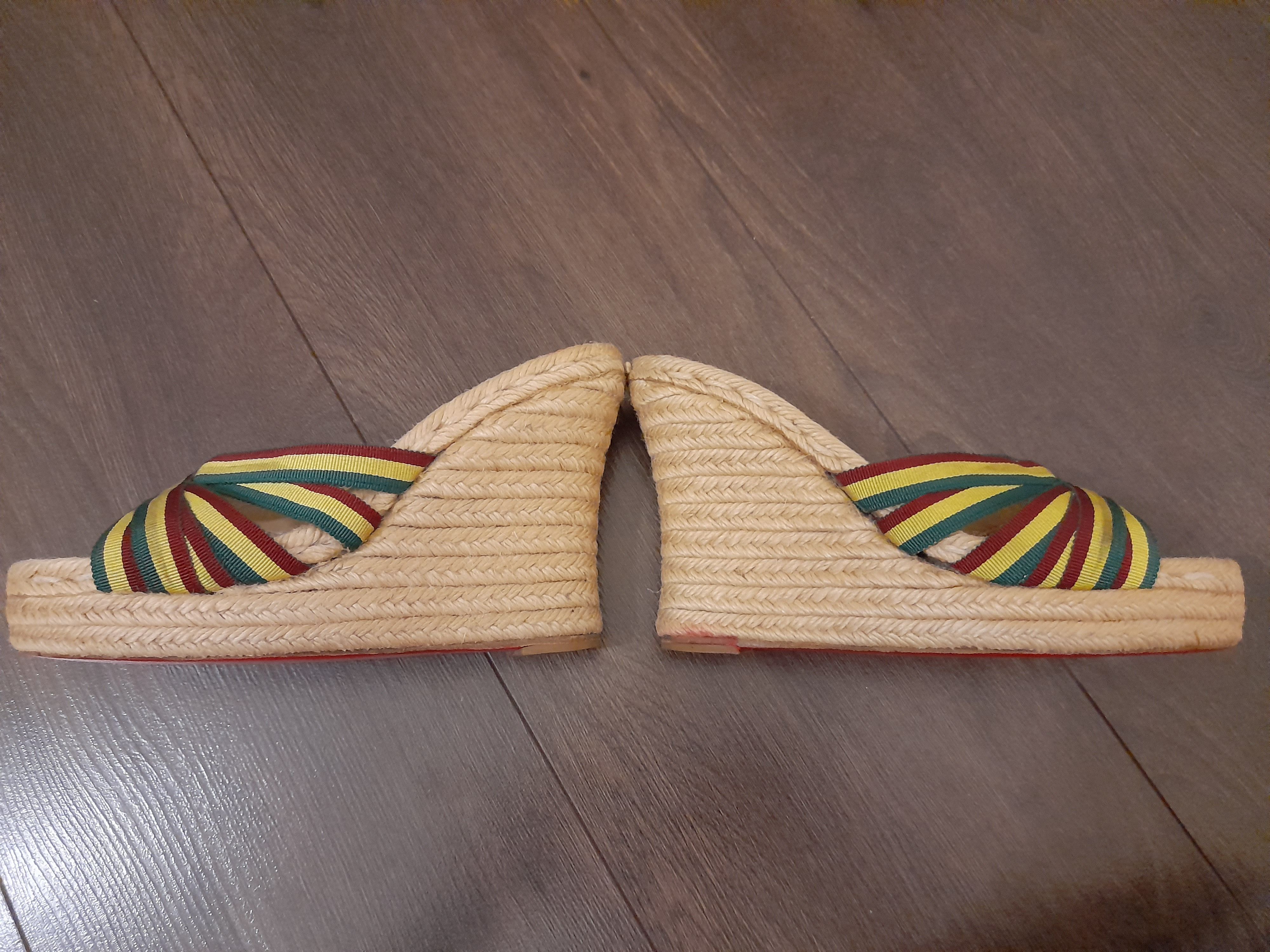 Christian Louboutin Vintage Christian Louboutin Cataribbon Stripe Espadrille Size US 6 / IT 36 - 7 Thumbnail