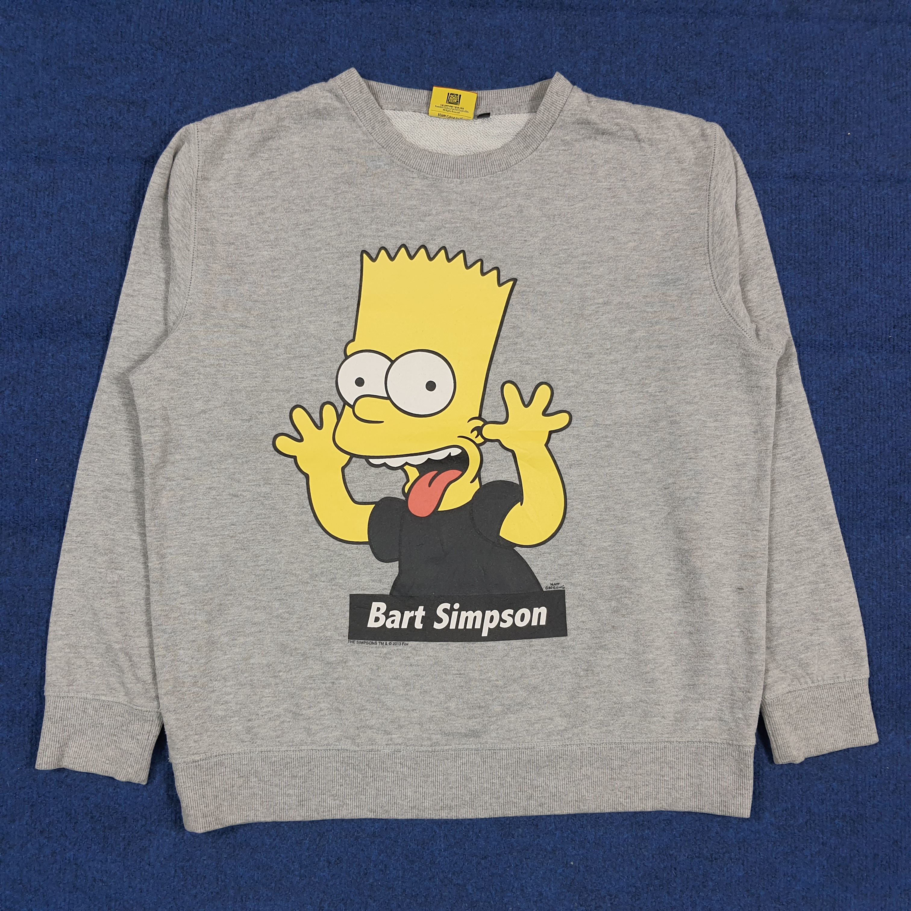 The Simpsons Official Bart Simpson Graphic Sweatshirt Crewneck C293N25 Size US M / EU 48-50 / 2 - 1 Thumbnail