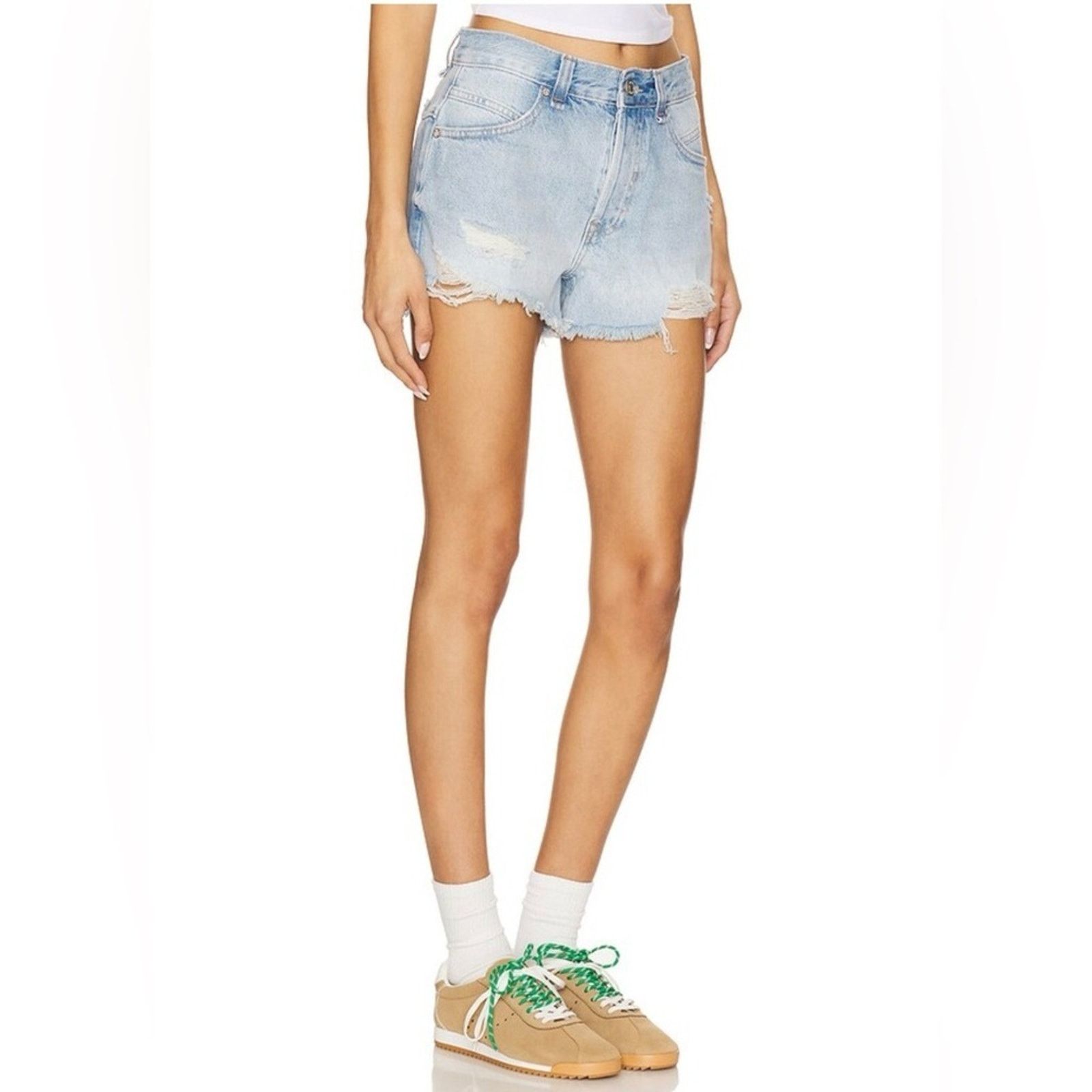 Other New We The Free Faded Blue Jean Shorts size 25 Size 25" / US 0 / IT 36 - 2 Thumbnail