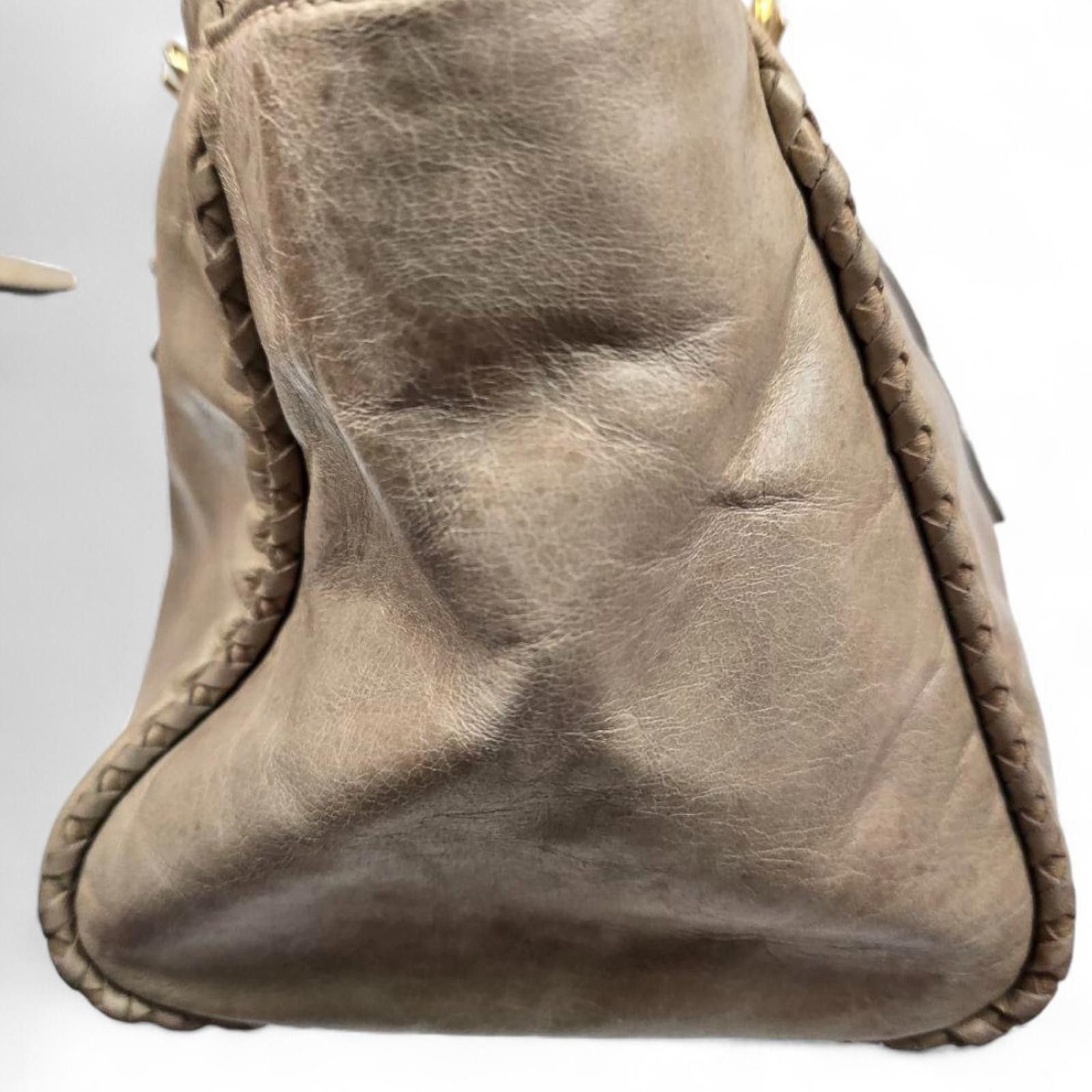 Prada Prada - Beige Leather Handbag with Detachable Strap Size ONE SIZE - 4 Thumbnail
