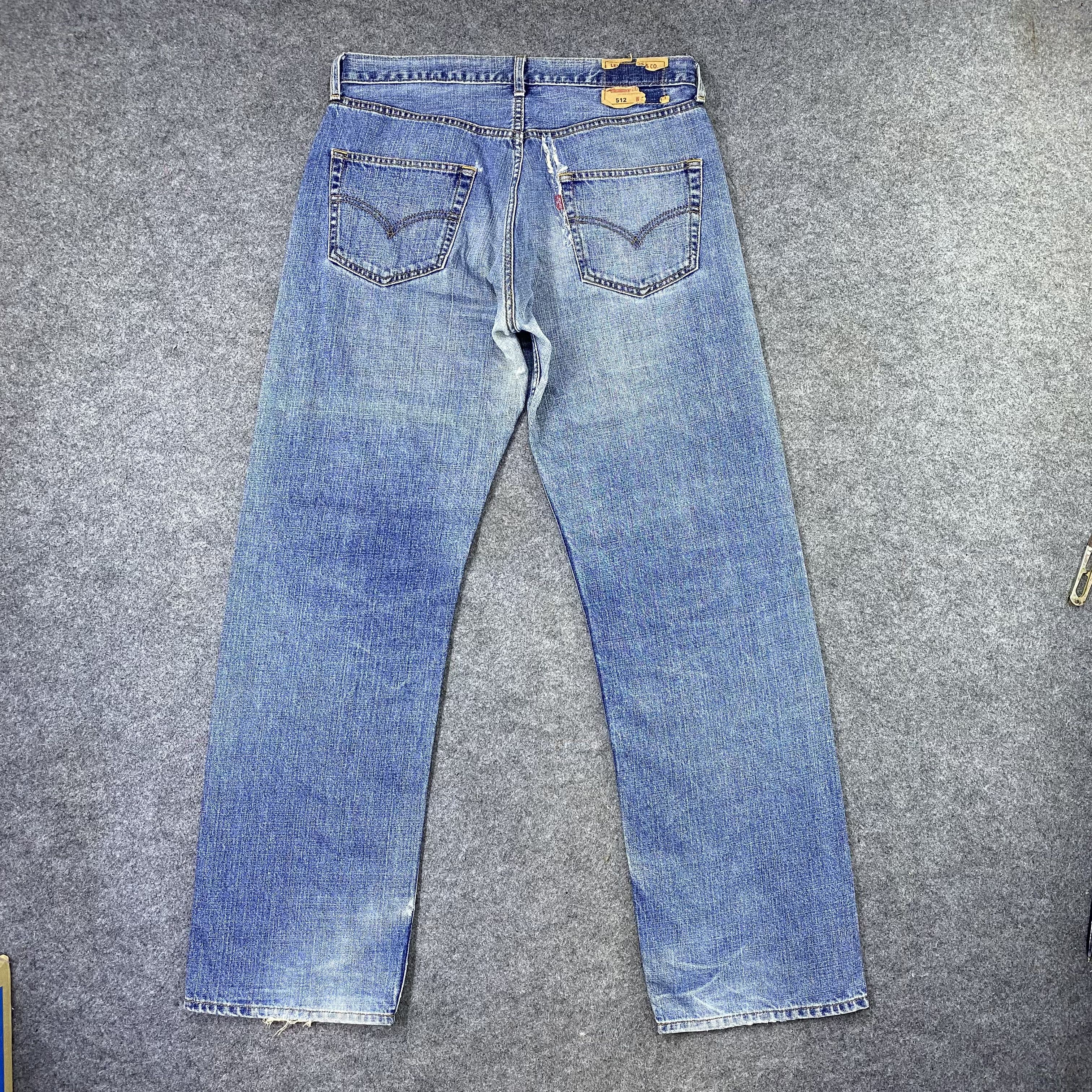 Jean × Levi's × Vintage Vintage Levi's 512 Distressed Blue Wash Jeans-J1161 Size US 34 / EU 50 - 3 Thumbnail