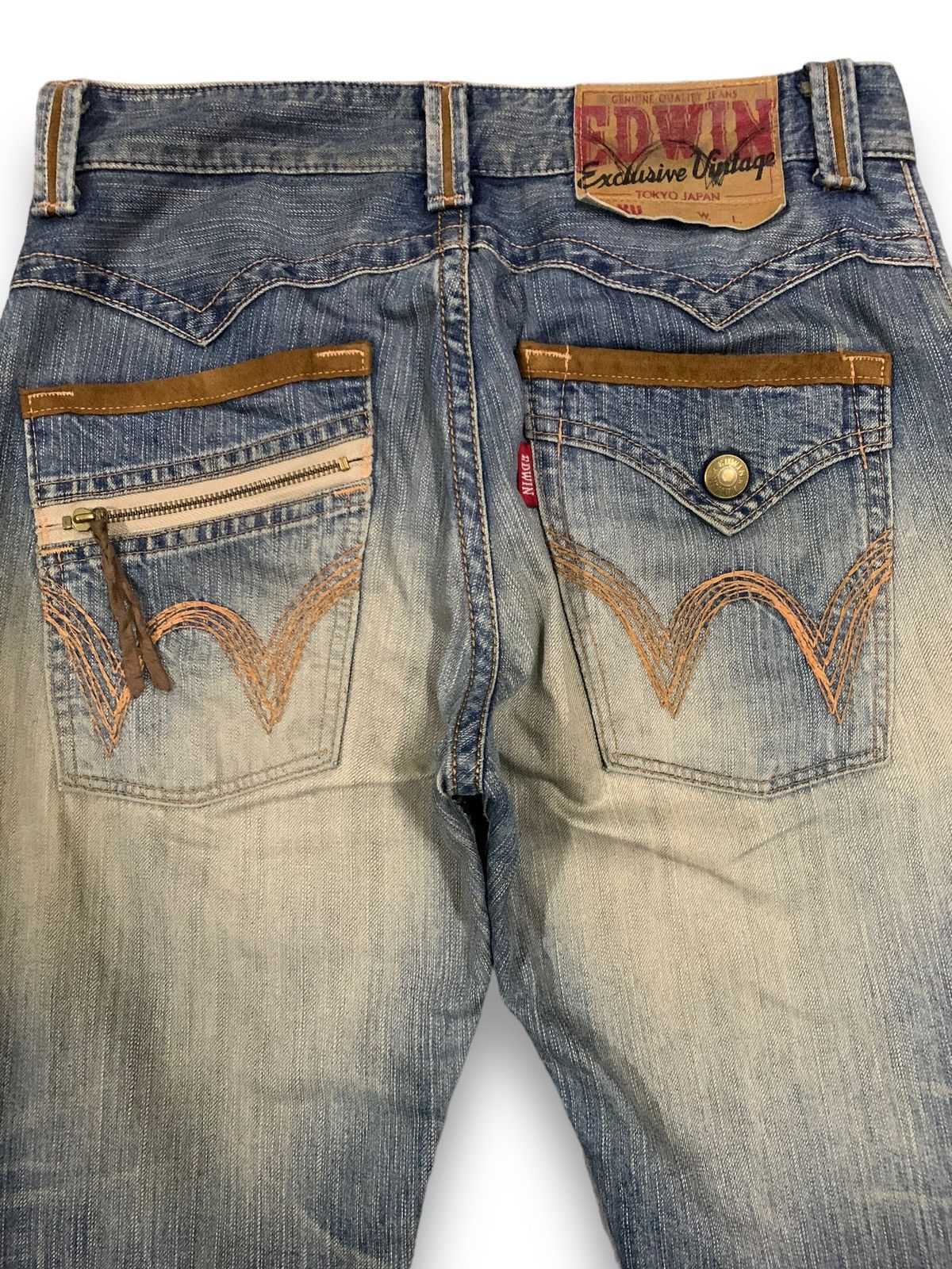 Edwin Vintage Edwin XV Mud Wash Distressed Grunge Jeans Size US 31 - 12 Thumbnail