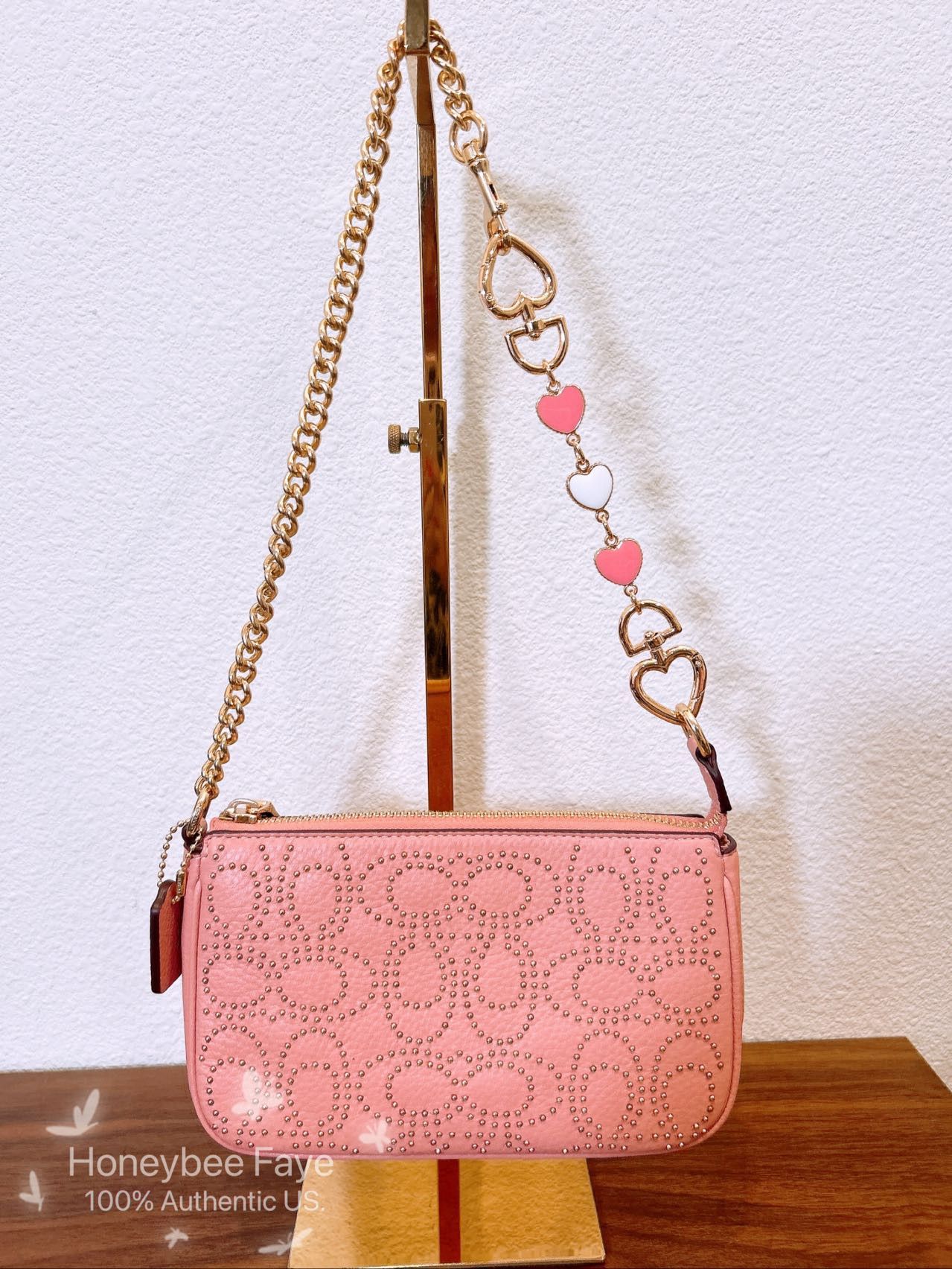 Coach Nolita 19 With Signature Rivets + heart chain CX262 Size ONE SIZE - 1 Thumbnail