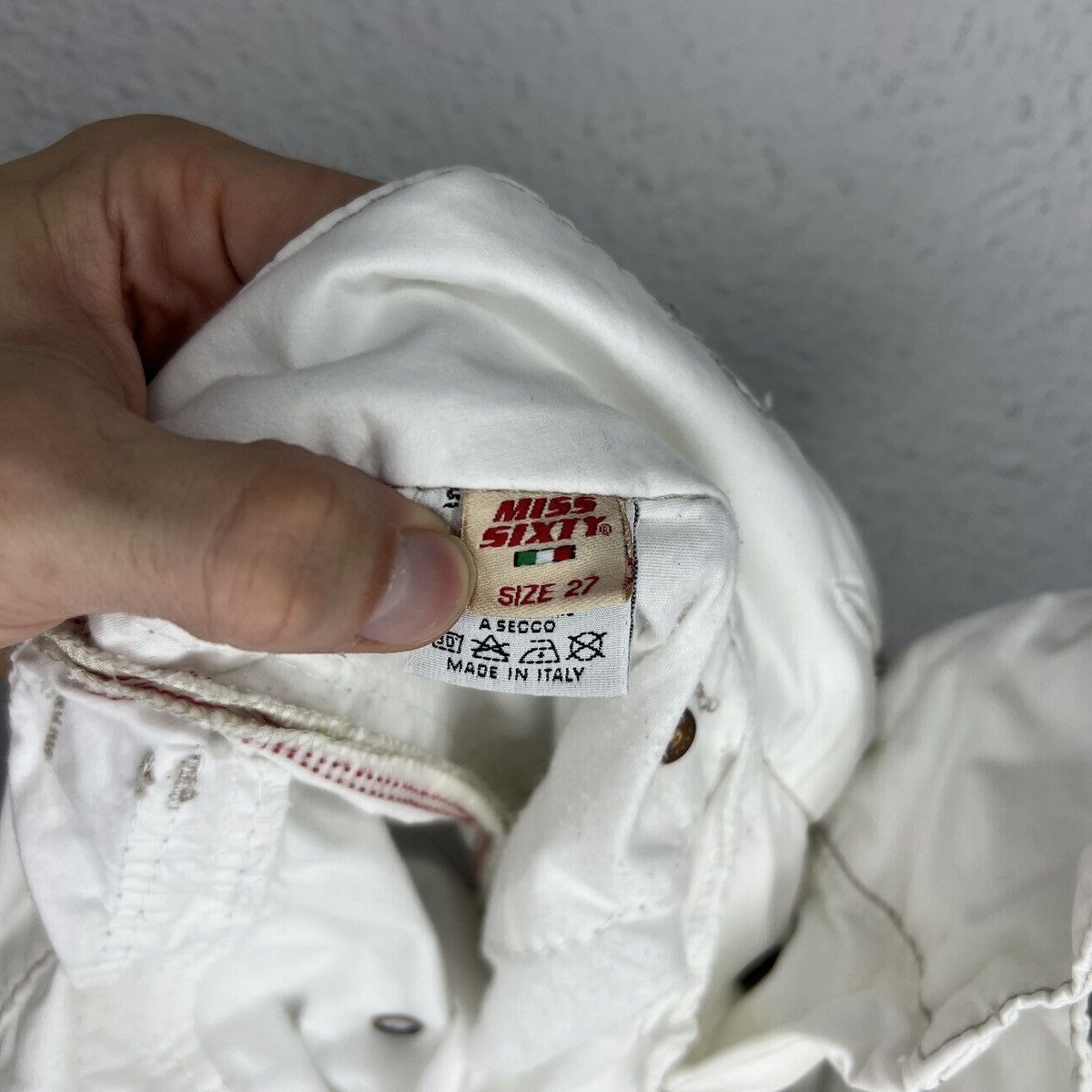 Miss Sixty × Vintage Miss Sixty Parachute Pants Trousers White Size 27" / US 4 / IT 40 - 8 Thumbnail